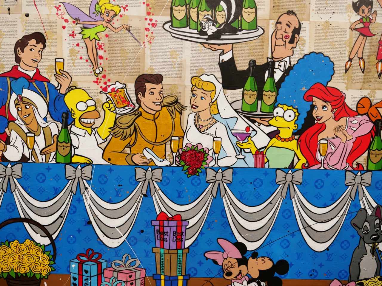The Wedding of the Century 270cm x 120cm Cinderella Wedding Urban Pop Book Club Painting (SOLD)