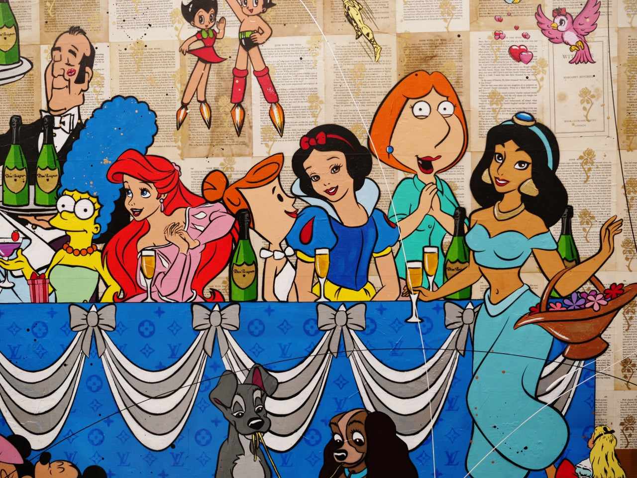 The Wedding of the Century 270cm x 120cm Cinderella Wedding Urban Pop Book Club Painting (SOLD)