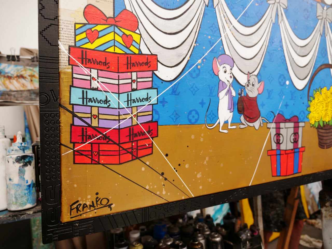 The Wedding of the Century 270cm x 120cm Cinderella Wedding Urban Pop Book Club Painting (SOLD)