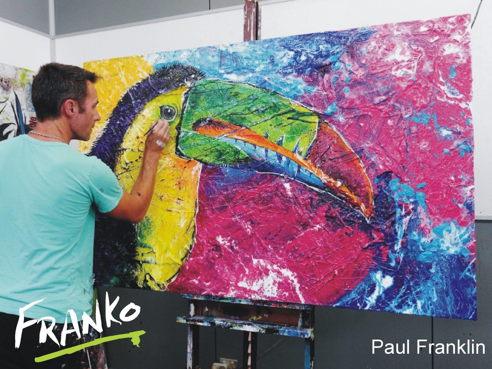 Toucan Riots 160cm x 100cm Toucan Painting (SOLD)-Animals-[Franko_Artist]-[The_Block]-[Dream_Homes]-[ideas]-[Grand_Designs]-[Art_Lover]-Franklin Art Studio