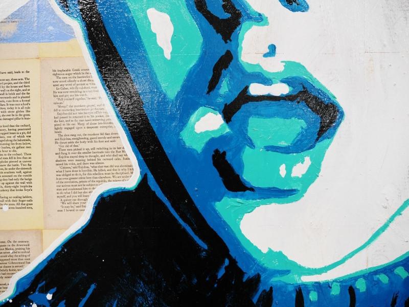 Twiggy Yes 120cm x 100cm Twiggy Vintage Book Pop art Painting (SOLD)-book club-[Franko]-[Artist]-[Australia]-[Painting]-Franklin Art Studio