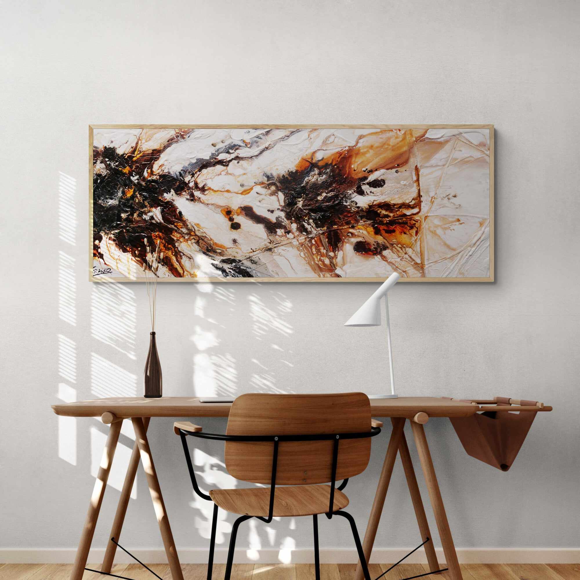 Umber Oxide 160cm x 60cm Rust Oxide White Textured Abstract Painting-Abstract-[Franko_Artist]-[Australian_artist]-[Gold_Coast]-[Brisbane]-[modern]-[contemporary]-[original]-[Large_artwork]-[The_Block]-[Dream_Homes]-[ideas]-[Grand_Designs]-[Art_Lover]-Franklin Art Studio