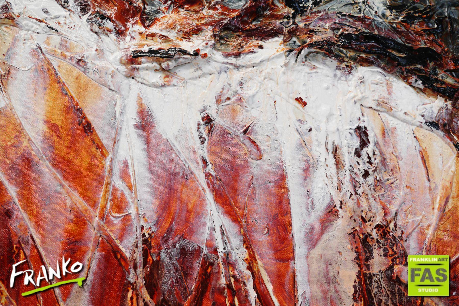 Umbro 190cm x 100cm Brown Grey White Textured Abstract Painting (SOLD)-Abstract-[Franko]-[Artist]-[Australia]-[Painting]-Franklin Art Studio