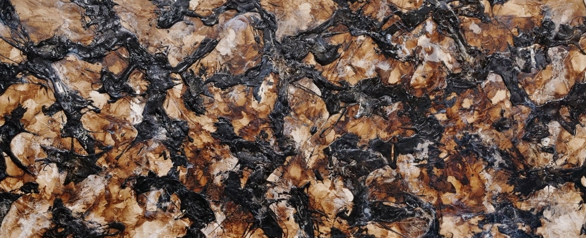 Vanilla Licorice 240cm x 100cm Black Rust Textured Abstract Painting (SOLD)-Abstract-[Franko_Artist]-[Australian_artist]-[Gold_Coast]-[Brisbane]-[modern]-[contemporary]-[original]-[Large_artwork]-Franklin Art Studio