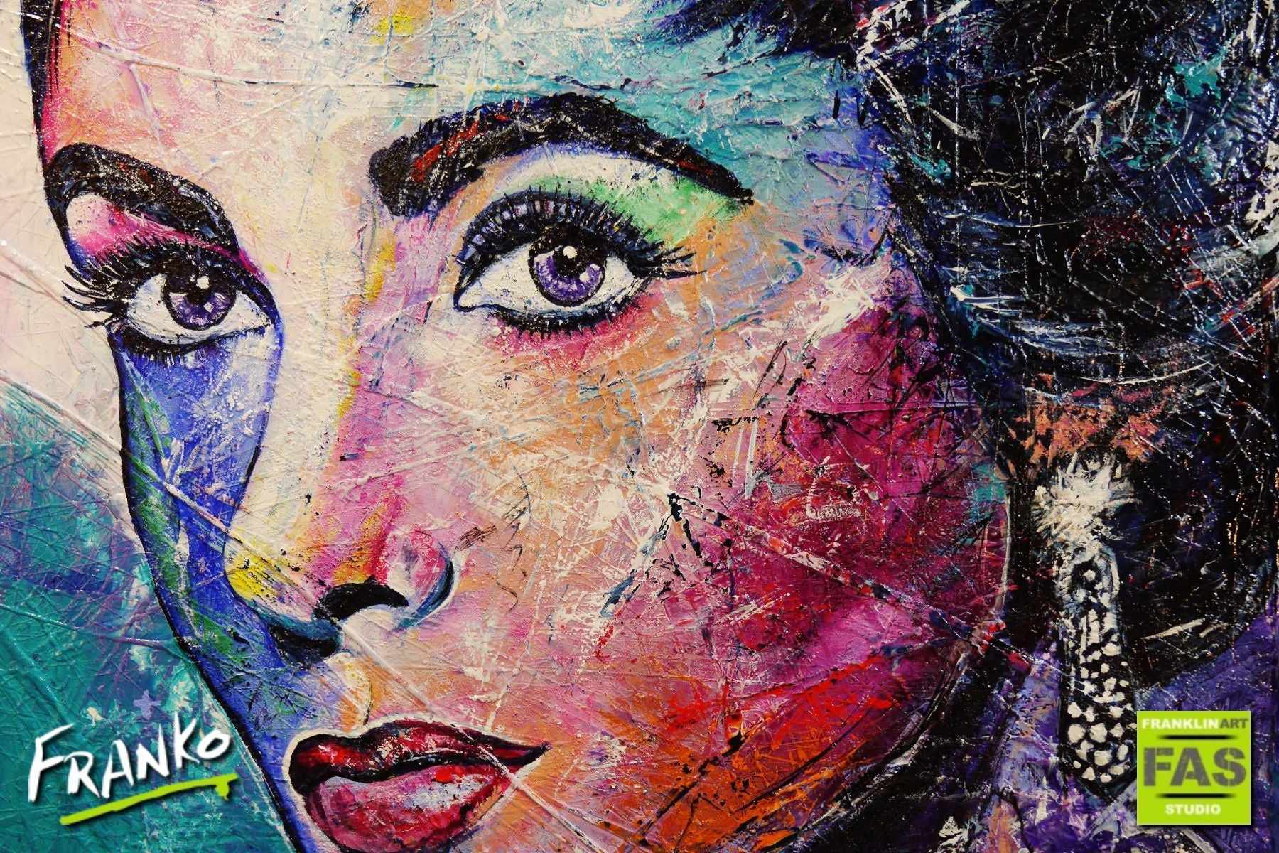 Violet Liz 120cm x 150cm Elizabeth Taylor Painting (SOLD)