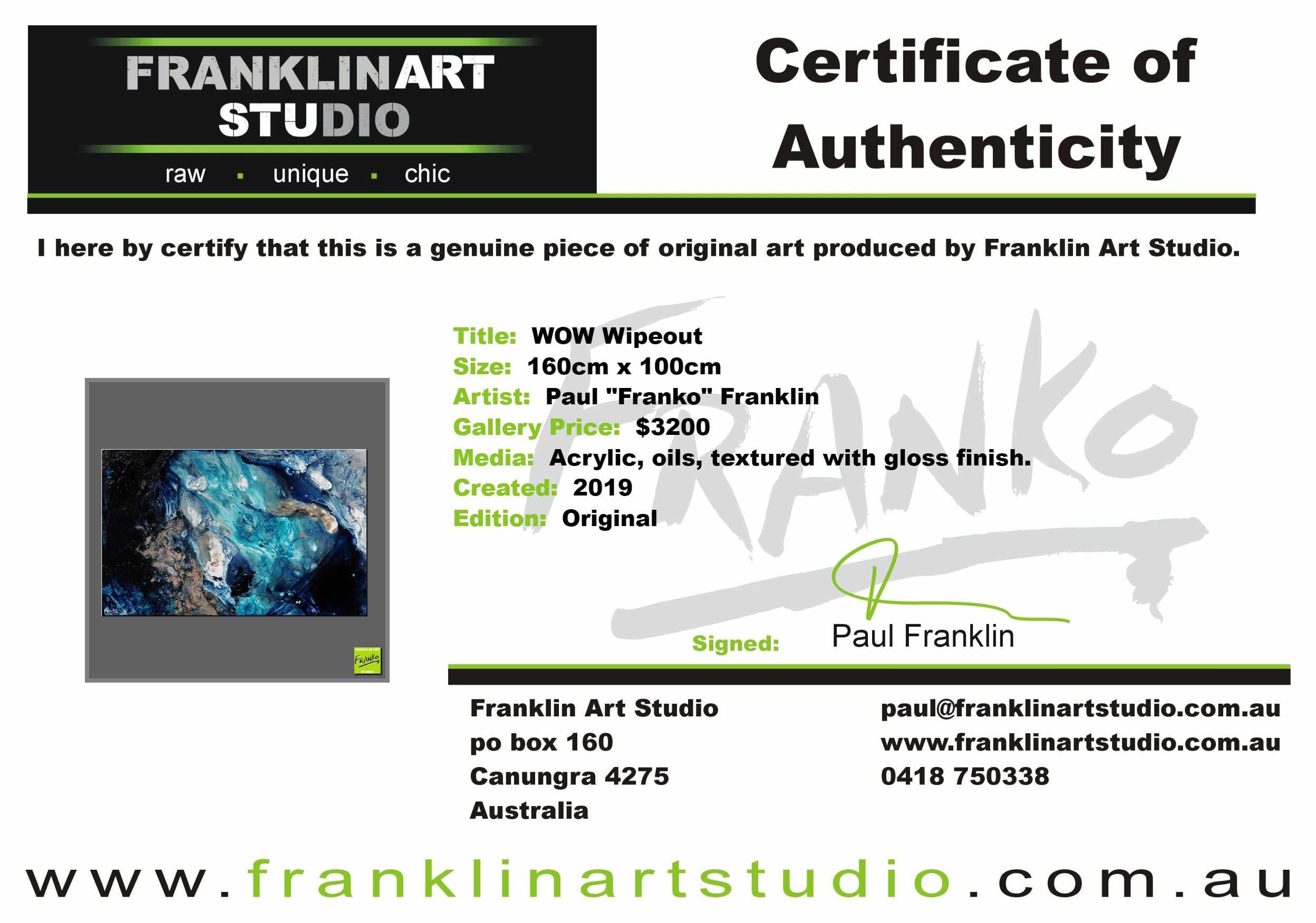 WOW Wipeout 160cm x 100cm Black Blue Textured Abstract Painting (SOLD)-Abstract-[Franko_Artist]-[The_Block]-[Dream_Homes]-[ideas]-[Grand_Designs]-[Art_Lover]-Franklin Art Studio