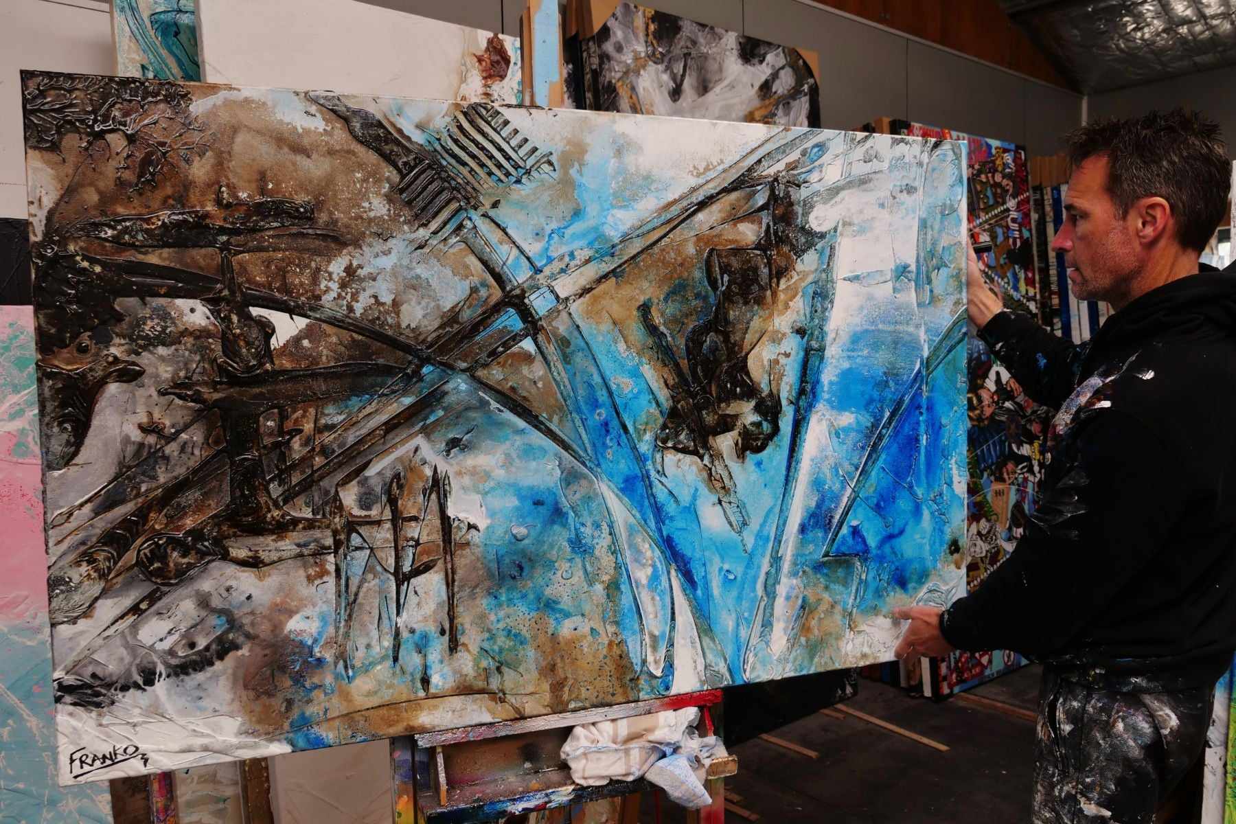 update alt-text with template Washed Rust 160cm x 100cm Blue Rust Textured Abstract Painting (SOLD)-Abstract-[Franko_Artist]-[The_Block]-[Dream_Homes]-[ideas]- [Grand_Designs]-Franklin Art Studio