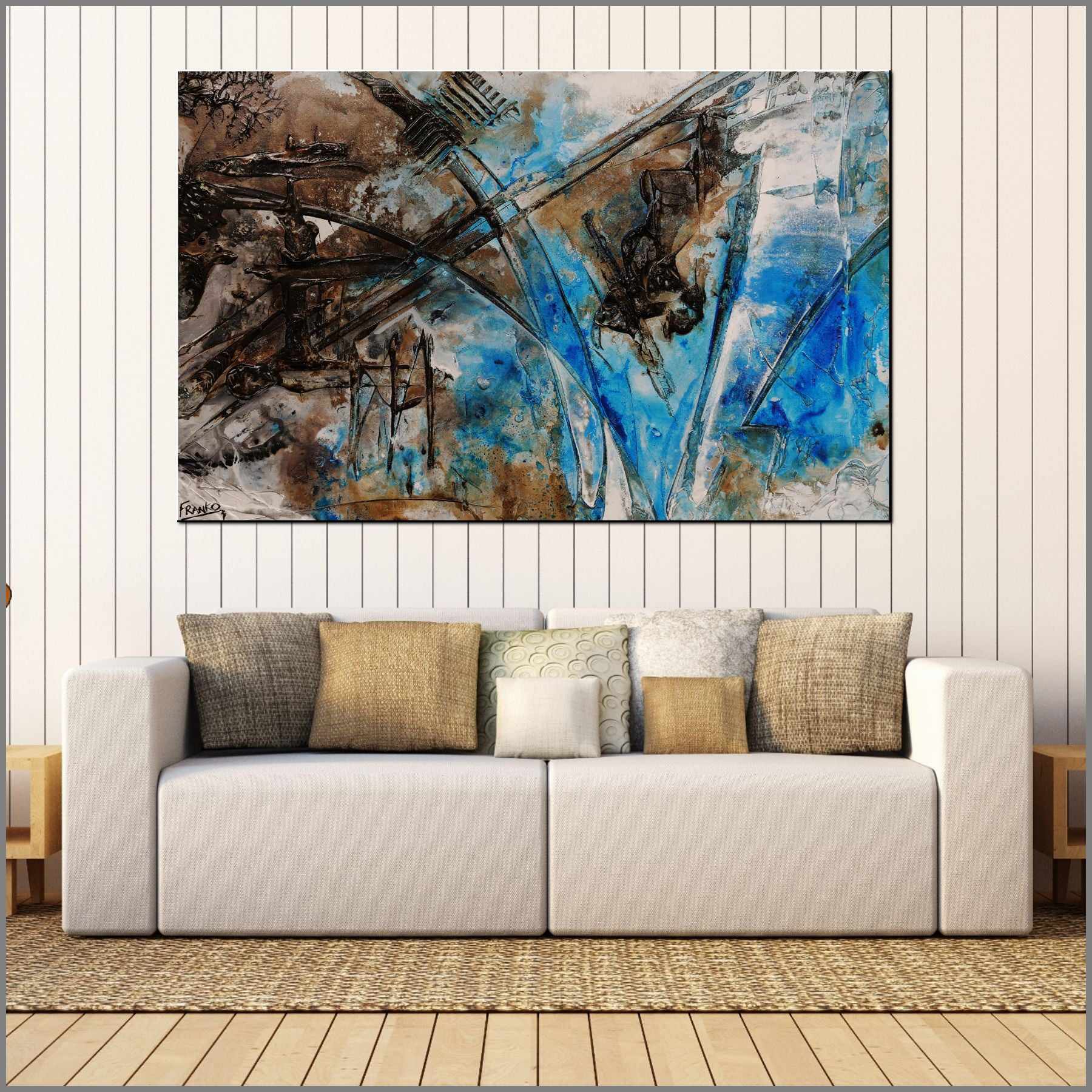 Washed Rust 160cm x 100cm Blue Rust Textured Abstract Painting (SOLD)-Abstract-[Franko_Artist]-[Australian_artist]-[Gold_Coast]-[Brisbane]-[modern]-[contemporary]-[original]-[Large_artwork]-[The_Block]-[Dream_Homes]-[ideas]-[Grand_Designs]-[Art_Lover]-Franklin Art Studio