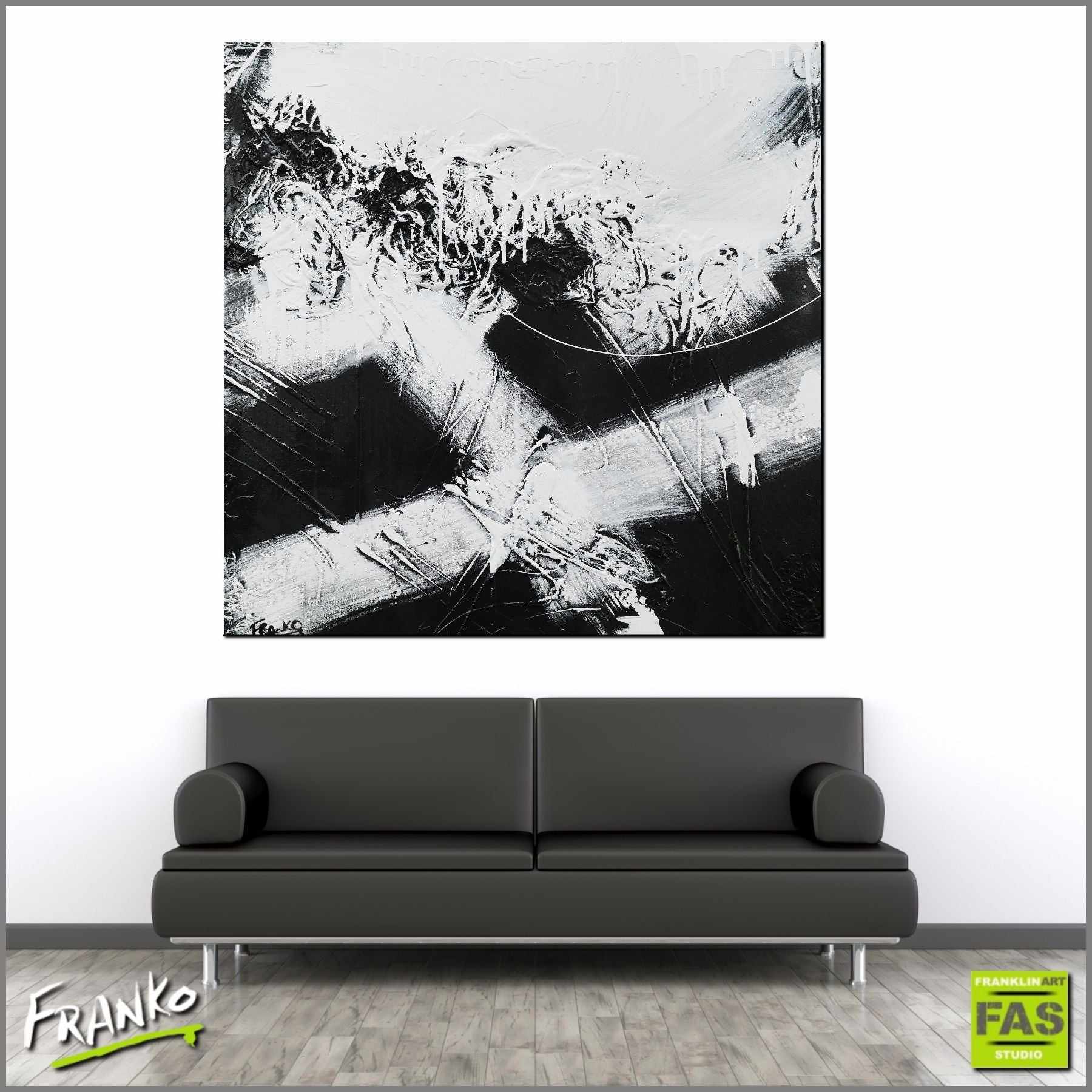 White Jazz 100cm x 100cm Black White Abstract Painting (SOLD)-Abstract-[Franko_Artist]-[Australian_artist]-[Gold_Coast]-[Brisbane]-[modern]-[contemporary]-[original]-[Large_artwork]-[The_Block]-[Dream_Homes]-[ideas]-[Grand_Designs]-[Art_Lover]-Franklin Art Studio