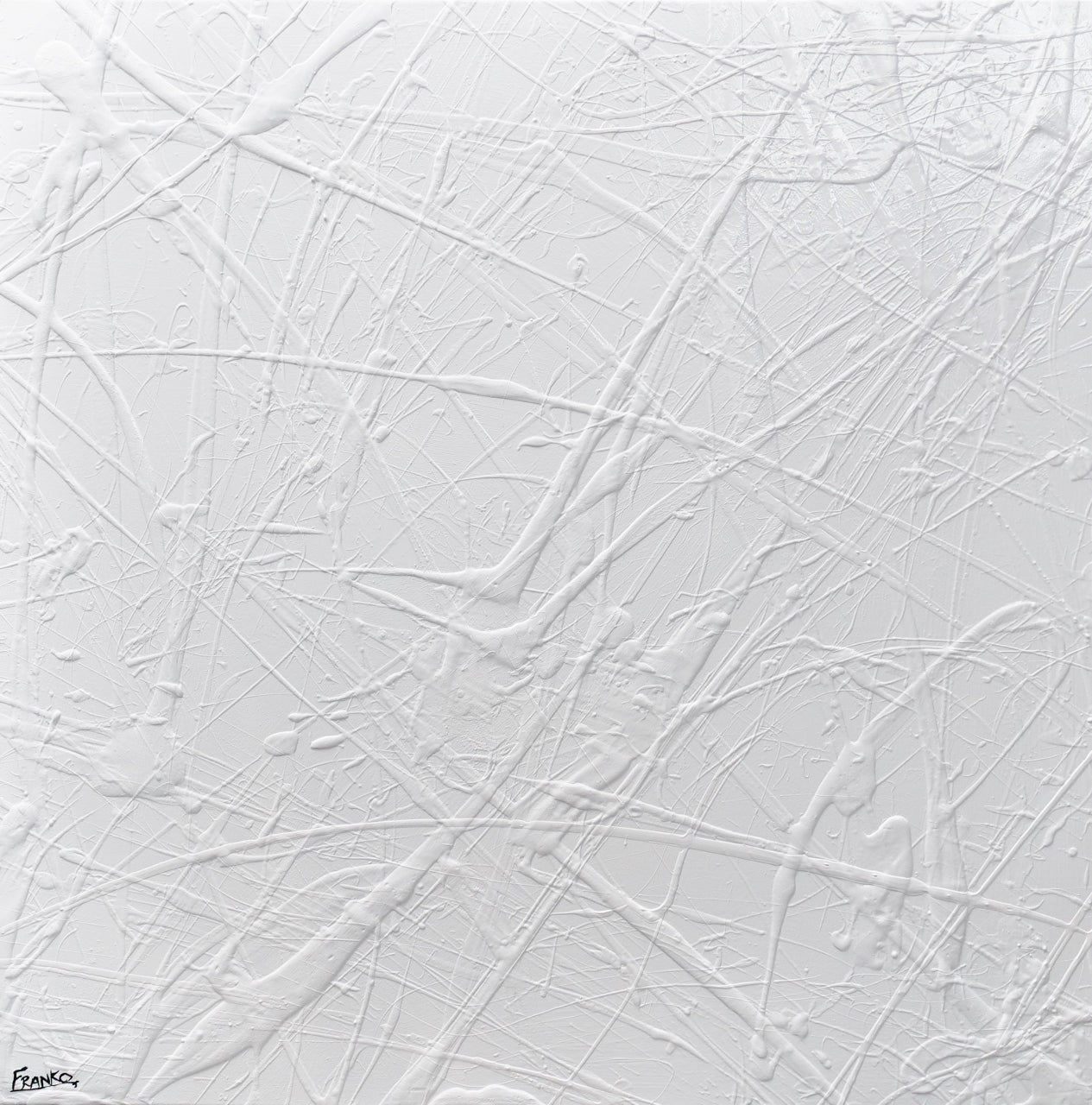 White Lines 120cm x 120cm TEXTURED White Abstract Painting (SOLD)-Abstract-[Franko_Artist]-[Australian_artist]-[Gold_Coast]-[Brisbane]-[modern]-[contemporary]-[original]-[Large_artwork]-Franklin Art Studio