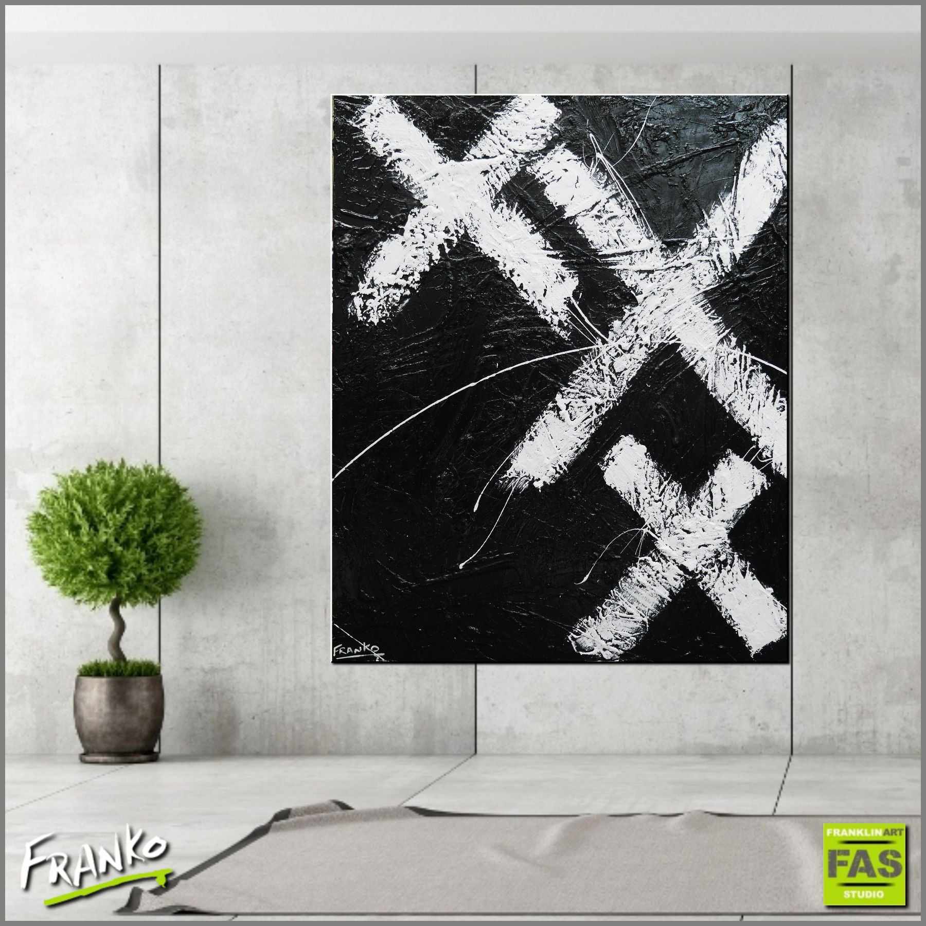White Over Black 120cm x 150cm White Black Abstract Painting (SOLD)-Abstract-[Franko_Artist]-[Australian_artist]-[Gold_Coast]-[Brisbane]-[modern]-[contemporary]-[original]-[Large_artwork]-[The_Block]-[Dream_Homes]-[ideas]-[Grand_Designs]-[Art_Lover]-Franklin Art Studio