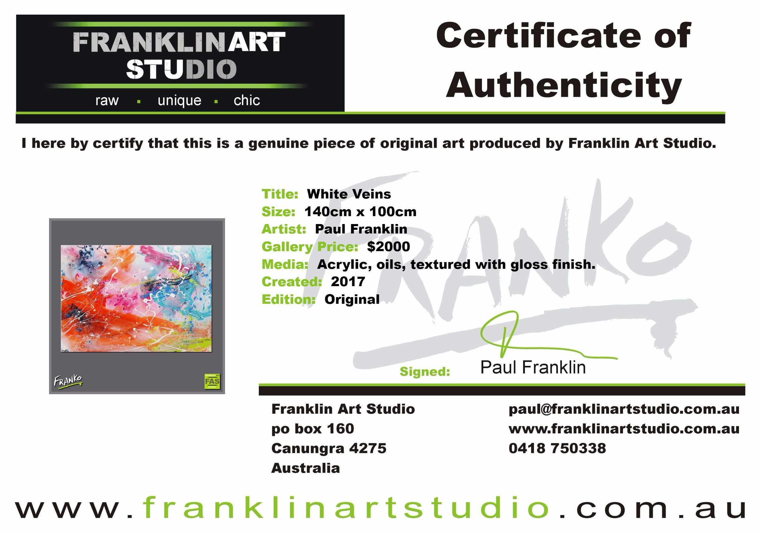 White Veins 140cm x 100cm Orange Pink Blue Abstract Painting (SOLD)-abstract-[Franko_Artist]-[The_Block]-[Dream_Homes]-[ideas]-[Grand_Designs]-[Art_Lover]-Franklin Art Studio