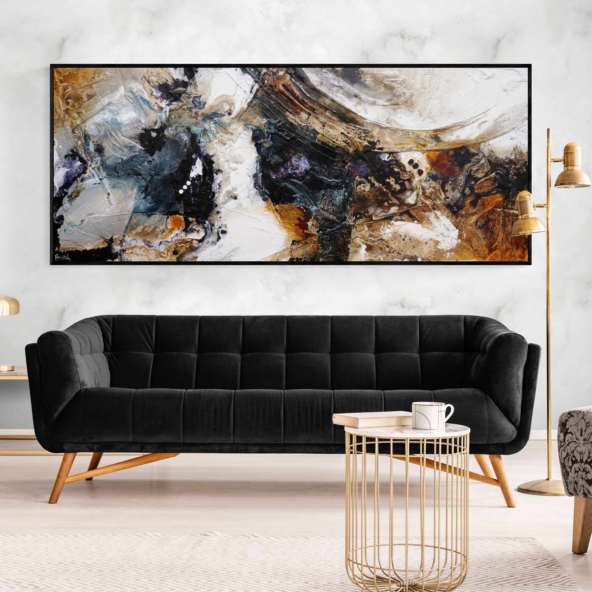 Witches Brew 240cm x 100cm Brown Black Textured Abstract Painting (SOLD)-Abstract-[Franko_Artist]-[Australian_artist]-[Gold_Coast]-[Brisbane]-[modern]-[contemporary]-[original]-[Large_artwork]-[The_Block]-[Dream_Homes]-[ideas]-[Grand_Designs]-[Art_Lover]-Franklin Art Studio