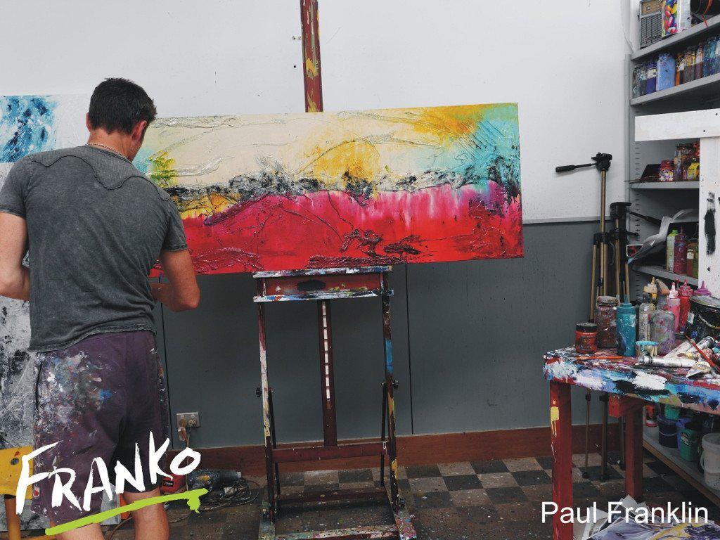 Wonderland 160cm x 60cm Abstract Painting Red (SOLD)-abstract-[Franko_Artist]-[The_Block]-[Dream_Homes]-[ideas]- [Grand_Designs]-Franklin Art Studio