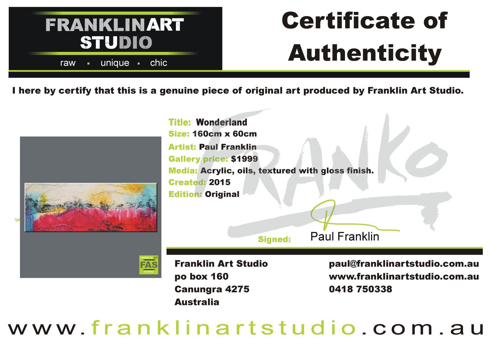 Wonderland 160cm x 60cm Abstract Painting Red (SOLD)-abstract-[Franko_Artist]-[The_Block]-[Dream_Homes]-[ideas]-[Grand_Designs]-[Art_Lover]-Franklin Art Studio