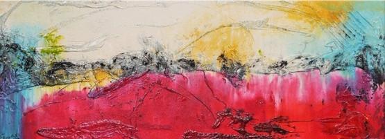 Wonderland 160cm x 60cm Abstract Painting Red (SOLD)-abstract-[Franko_Artist]-[Australian_artist]-[Gold_Coast]-[Brisbane]-[modern]-[contemporary]-[original]-[Large_artwork]-Franklin Art Studio