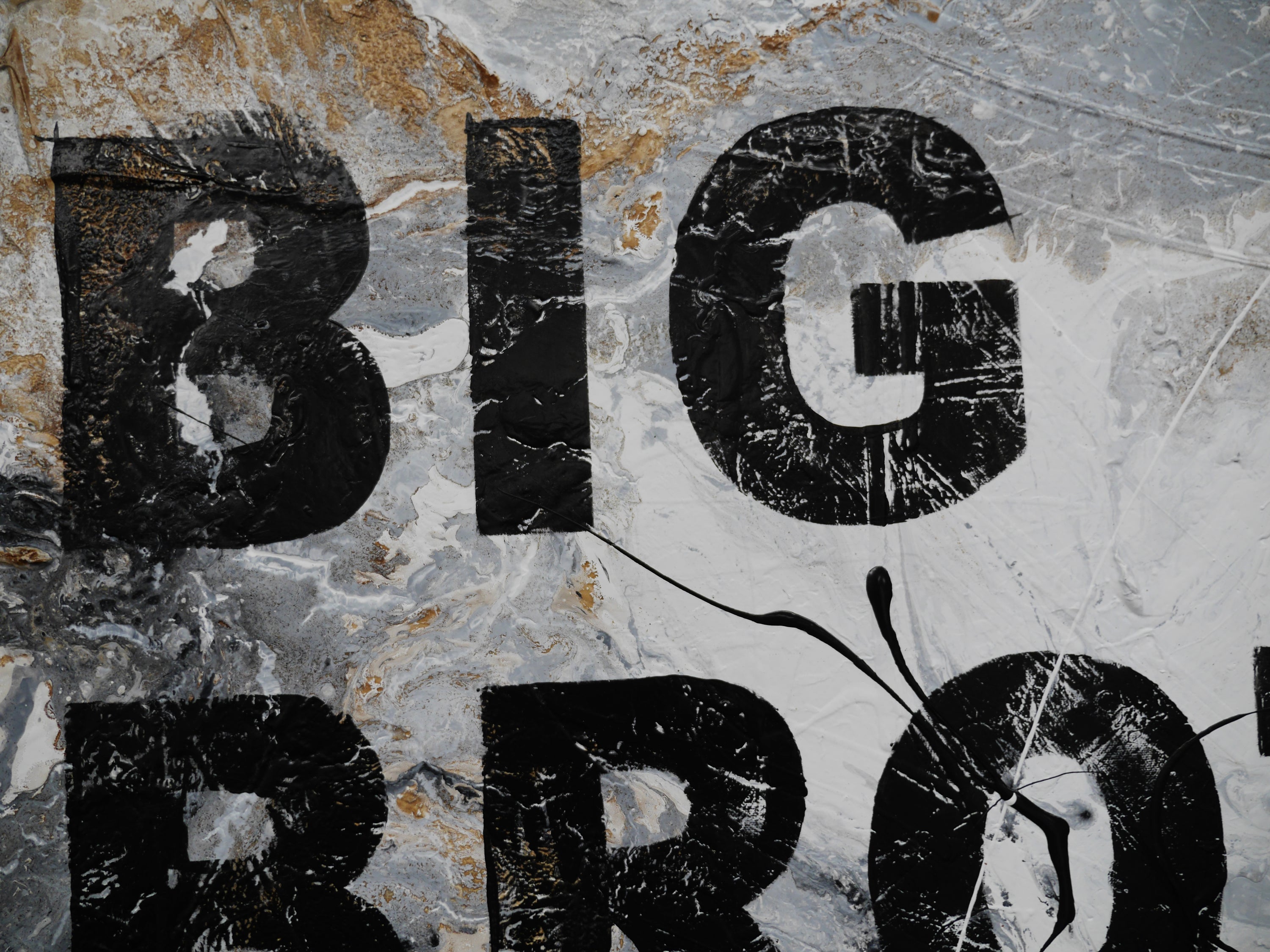 Big Bro 120cm x 150cm Textured Urban Pop Art Painting (SOLD)