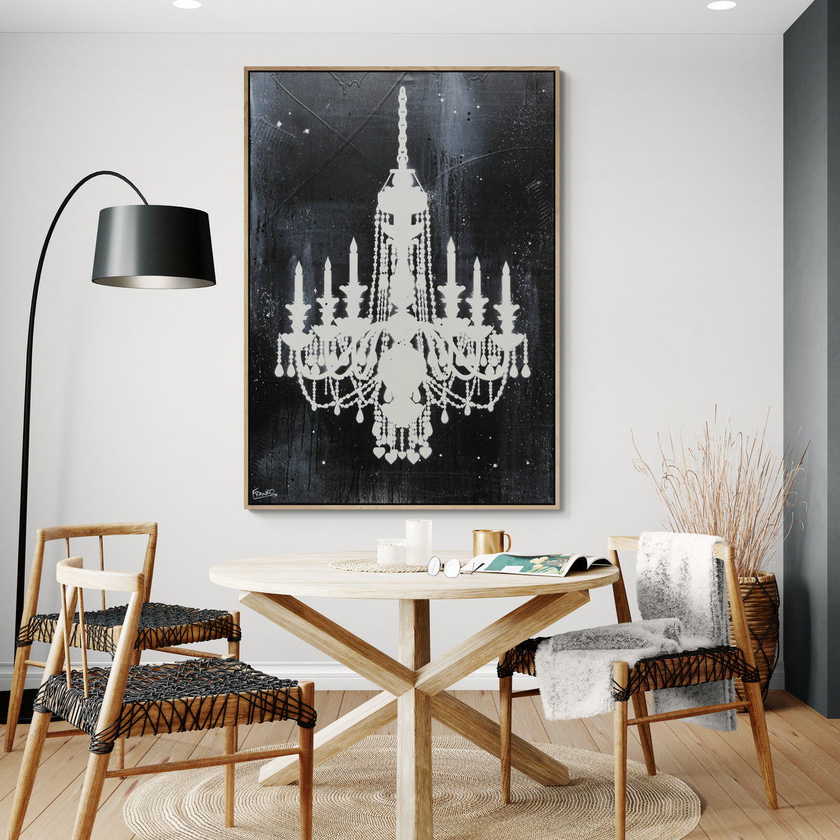 Raw Class XVI 140cm x 100cm Chandelier Textured Urban Pop Art Painting