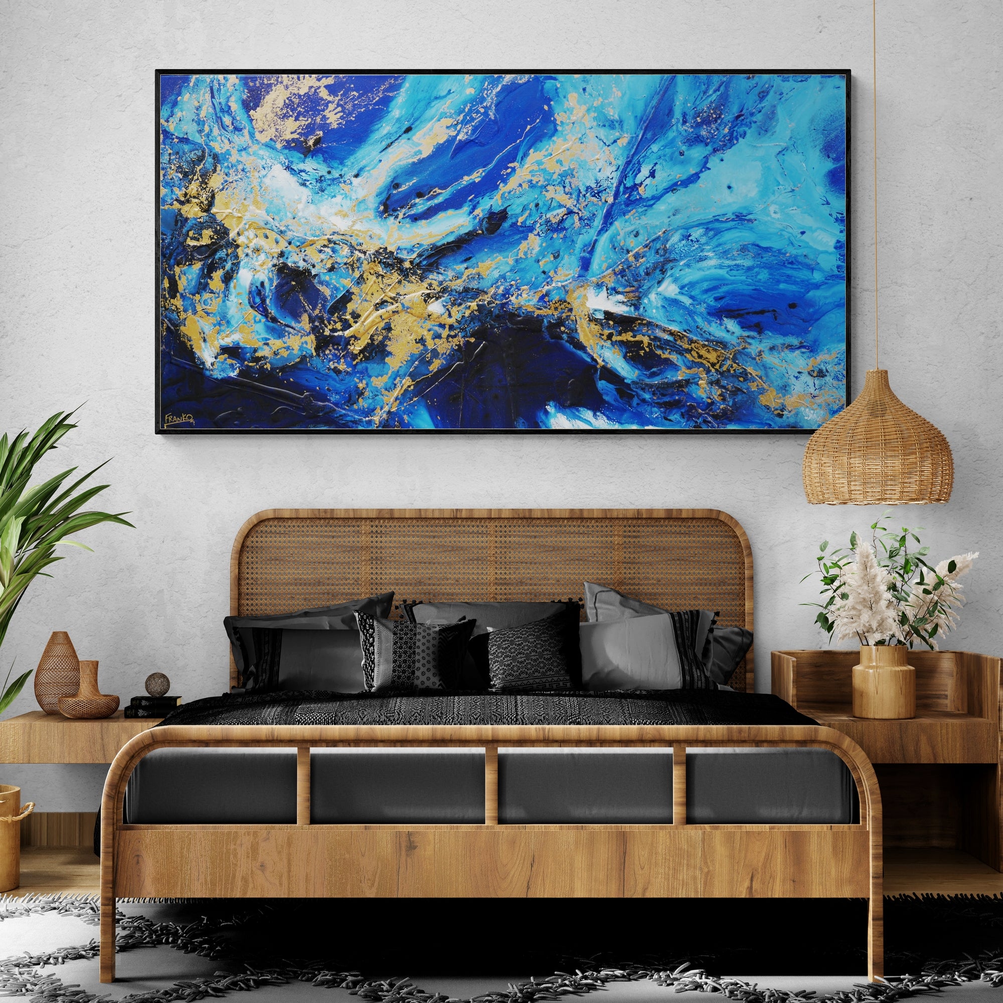 Admiral Torque 190cm x 100cm Textured Abstract Painting (SOLD)-Abstract-[Franko_Artist]-[The_Block]-[Dream_Homes]-[ideas]-[Grand_Designs]-[Art_Lover]-Franklin Art Studio