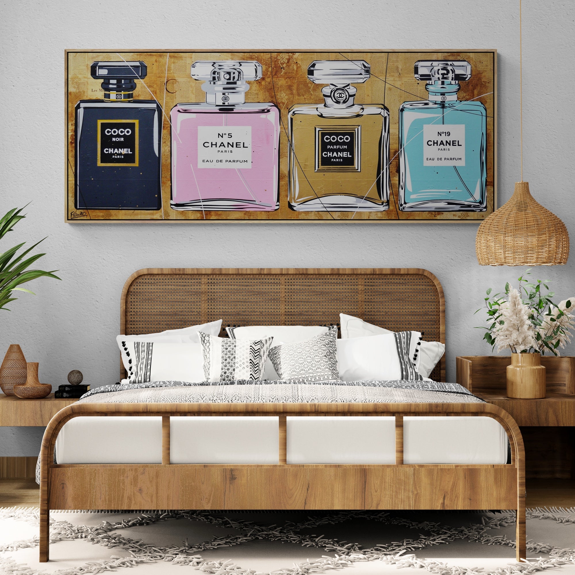 Prolific 200cm x 80cm Perfume Bottles Urban Pop Book Club Painting (SOLD)-book club-[Franko_Artist]-[Australian_artist]-[Gold_Coast]-[Brisbane]-[modern]-[contemporary]-[original]-[Large_artwork]-[The_Block]-[Dream_Homes]-[ideas]-[Grand_Designs]-[Art_Lover]-Franklin Art Studio