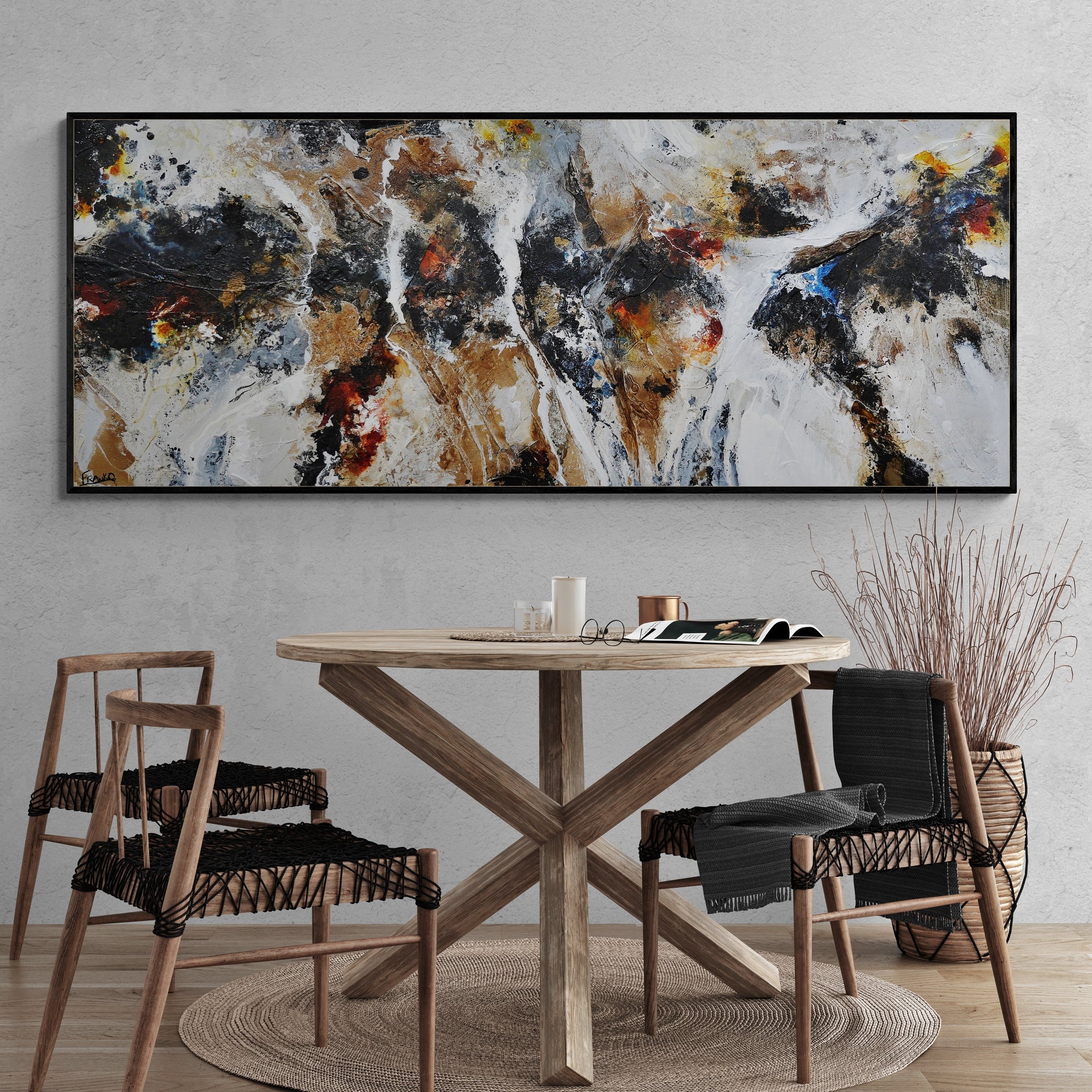 Raw Tectonic 200cm x 80cm Rustic Textured Abstract Painting (SOLD)-Abstract-[Franko_Artist]-[Australian_artist]-[Gold_Coast]-[Brisbane]-[modern]-[contemporary]-[original]-[Large_artwork]-[The_Block]-[Dream_Homes]-[ideas]-[Grand_Designs]-[Art_Lover]-Franklin Art Studio