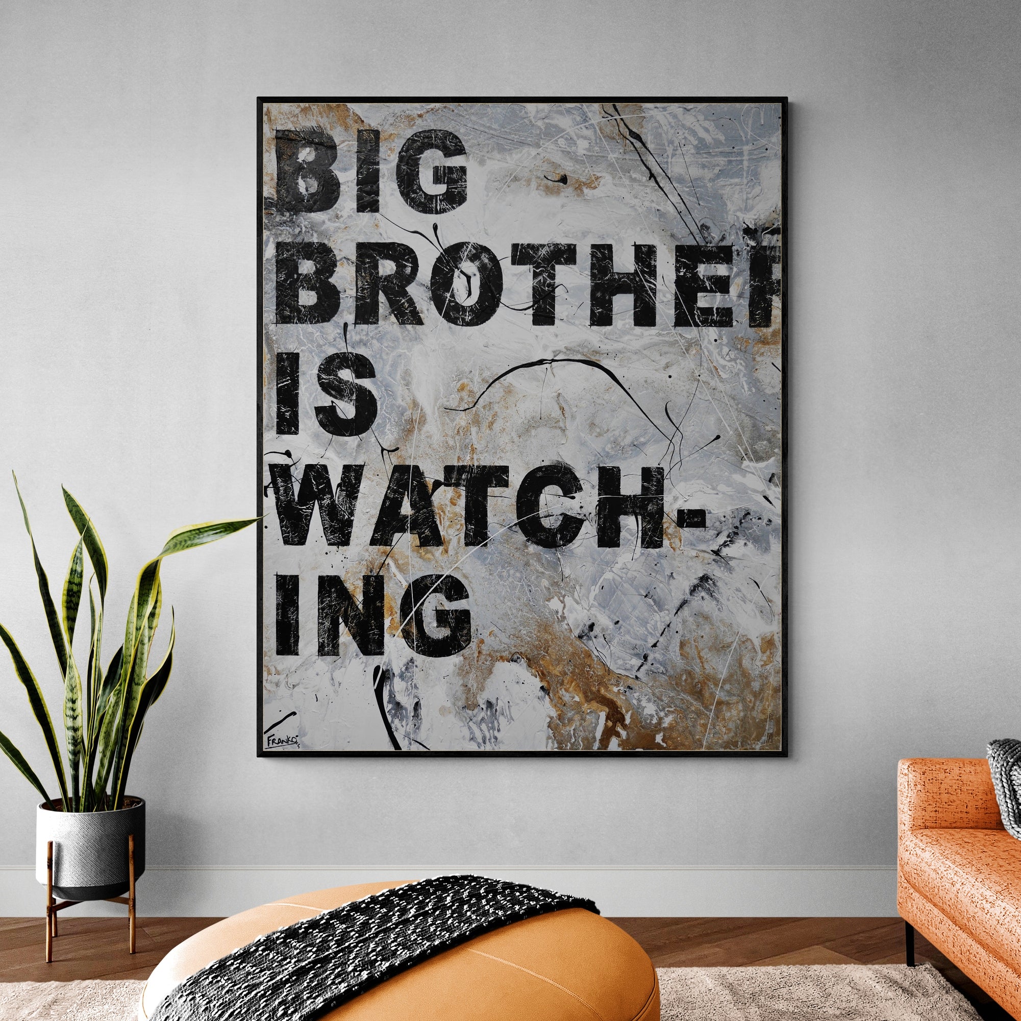 update alt-text with template Big Bro 120cm x 150cm Textured Urban Pop Art Painting-Urban Pop Art-[Franko_Artist]-[The_Block]-[Dream_Homes]-[ideas]- [Grand_Designs]-Franklin Art Studio