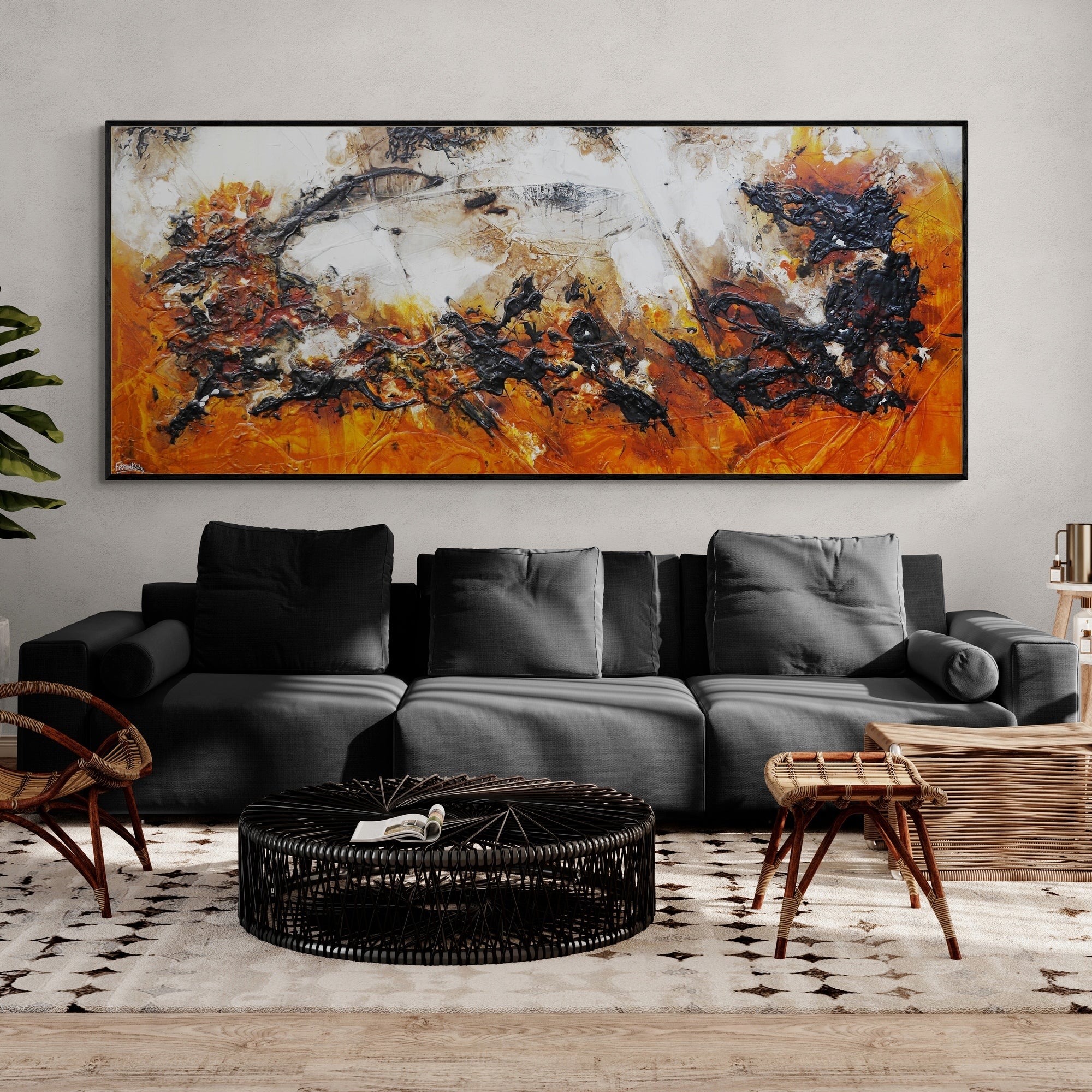 Craving Sienna 240cm x 100cm Textured Abstract Painting (SOLD)-Abstract-[Franko_Artist]-[Australian_artist]-[Gold_Coast]-[Brisbane]-[modern]-[contemporary]-[original]-[Large_artwork]-[The_Block]-[Dream_Homes]-[ideas]-[Grand_Designs]-[Art_Lover]-Franklin Art Studio