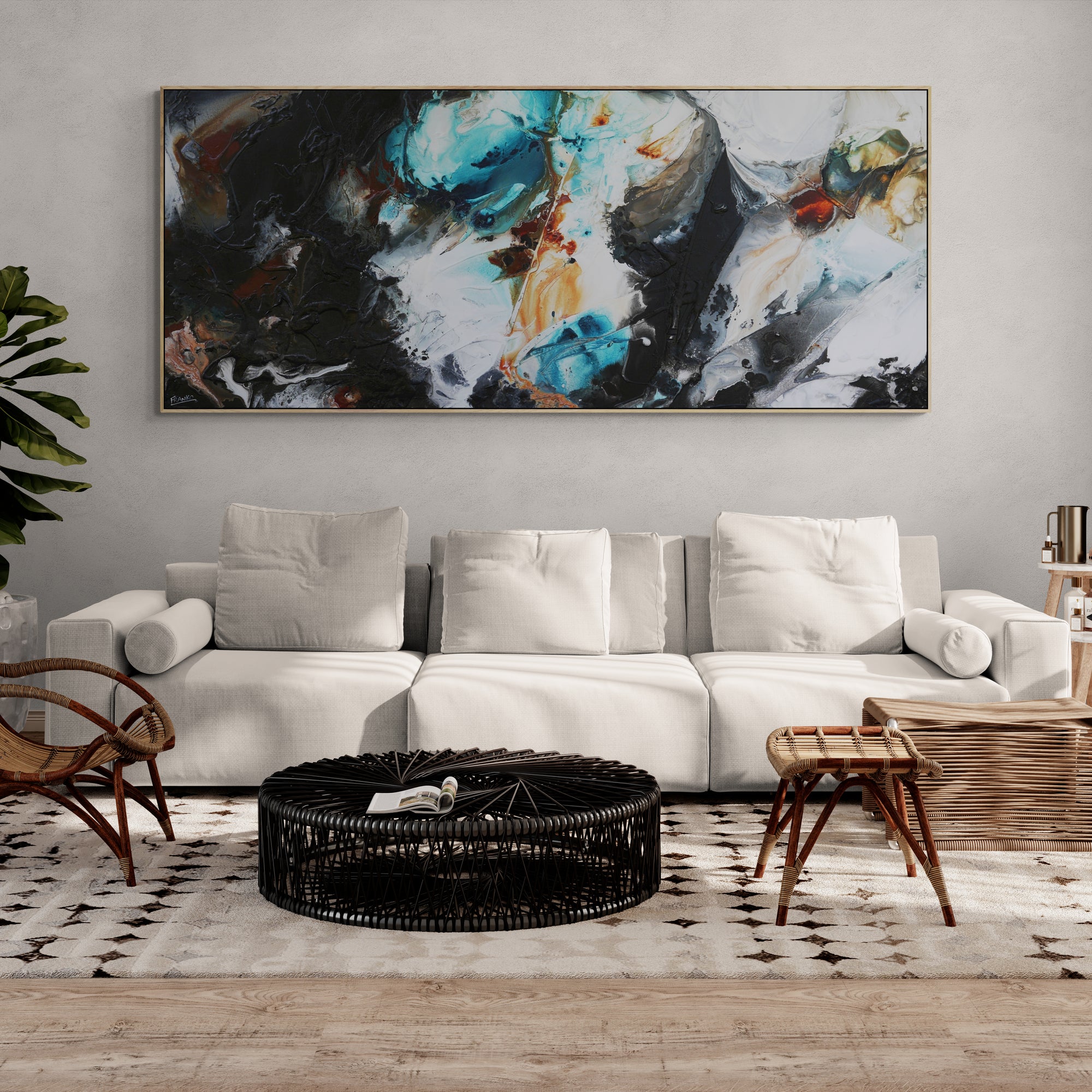 update alt-text with template Natural Obsession 240cm x 100cm Textured Abstract Painting-Abstract-[Franko_Artist]-[The_Block]-[Dream_Homes]-[ideas]- [Grand_Designs]-Franklin Art Studio