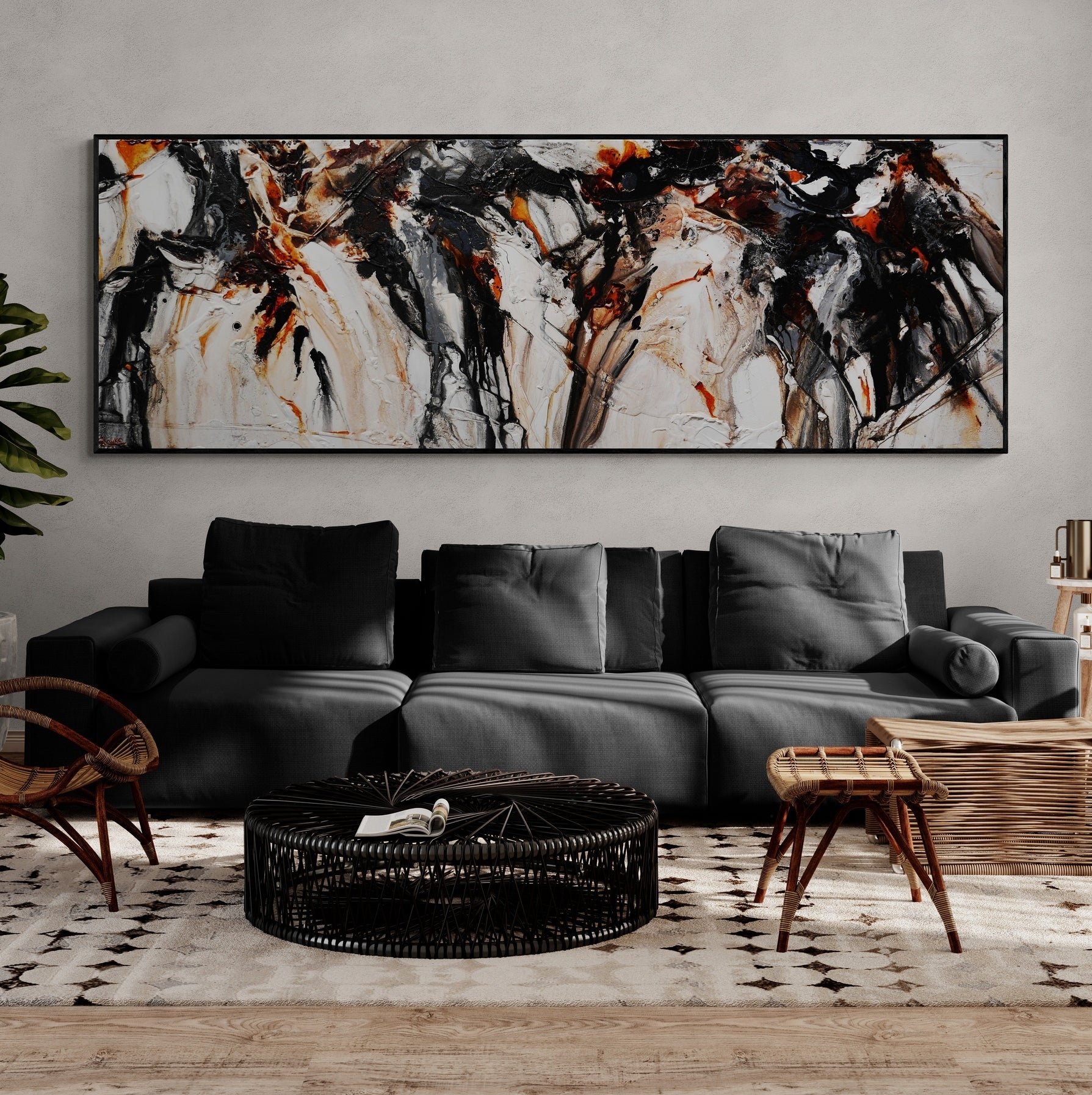 Rusted Divergence 295cm x 100cm Textured Abstract Painting (SOLD)-Abstract-[Franko_Artist]-[Australian_artist]-[Gold_Coast]-[Brisbane]-[modern]-[contemporary]-[original]-[Large_artwork]-[The_Block]-[Dream_Homes]-[ideas]-[Grand_Designs]-[Art_Lover]-Franklin Art Studio