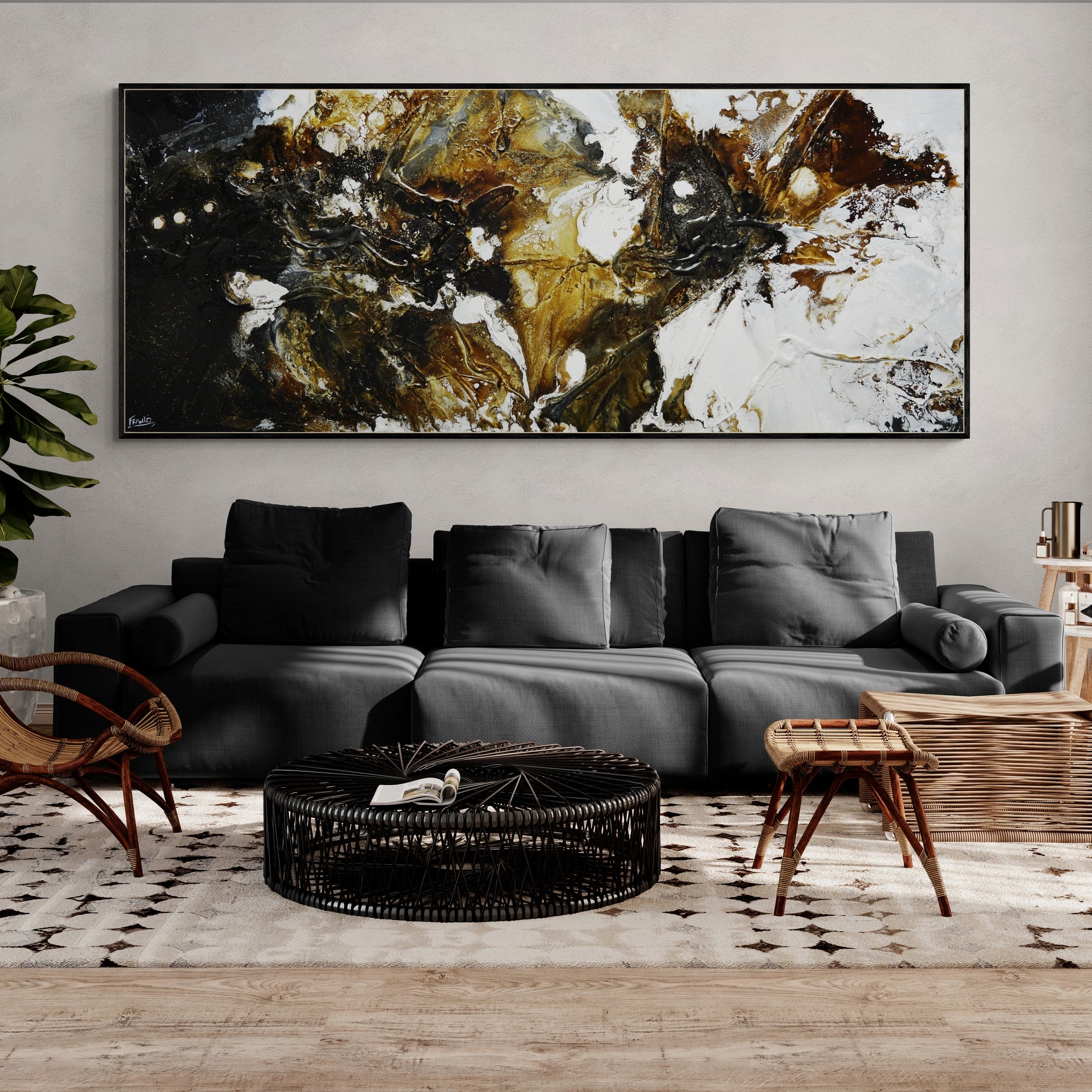 Craving Rust 240cm x 100cm Textured Abstract Painting