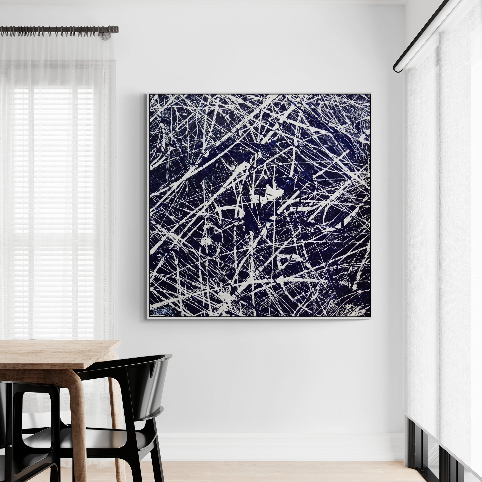 Wild Hamptons 120cm x 120cm White Blue Textured Abstract Painting-Abstract-[Franko_Artist]-[Australian_artist]-[Gold_Coast]-[Brisbane]-[modern]-[contemporary]-[original]-[Large_artwork]-[The_Block]-[Dream_Homes]-[ideas]-[Grand_Designs]-[Art_Lover]-Franklin Art Studio
