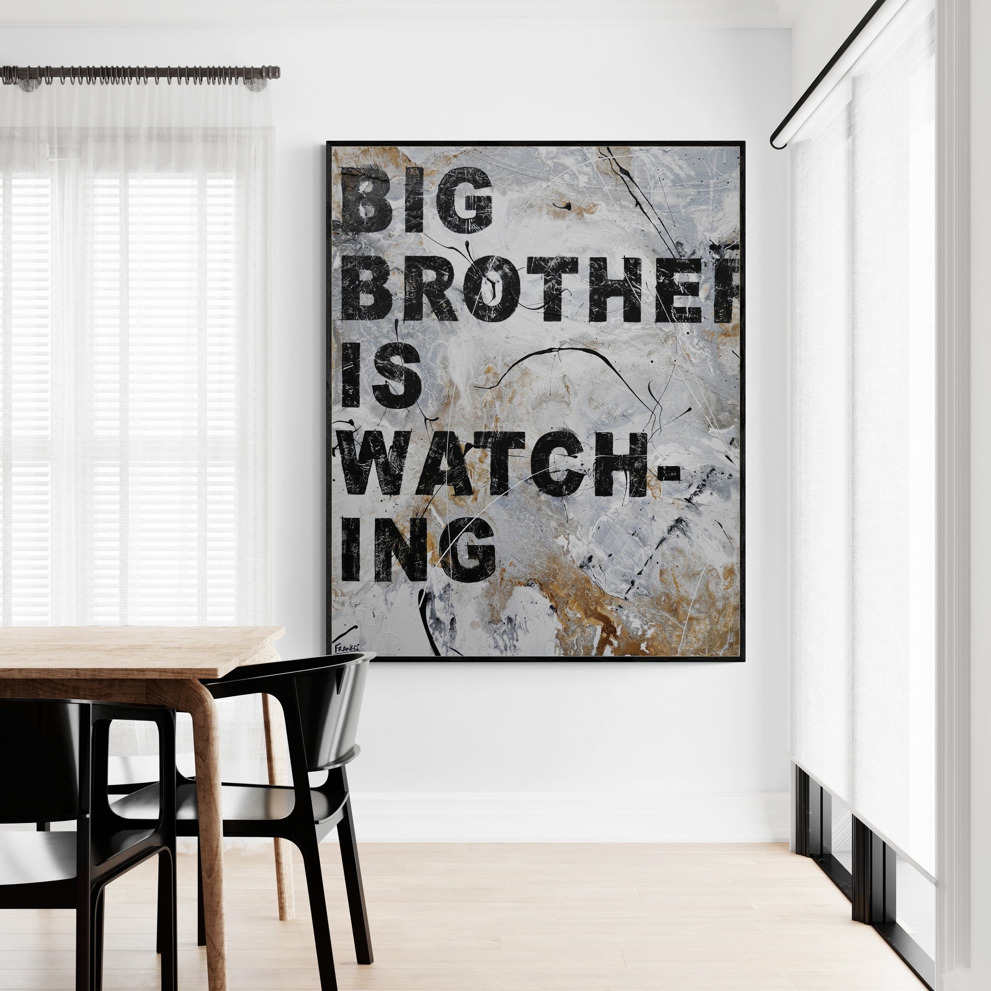 Big Bro 120cm x 150cm Textured Urban Pop Art Painting-Urban Pop Art-[Franko_Artist]-[Australian_artist]-[Gold_Coast]-[Brisbane]-[modern]-[contemporary]-[original]-[Large_artwork]-[The_Block]-[Dream_Homes]-[ideas]-[Grand_Designs]-[Art_Lover]-Franklin Art Studio