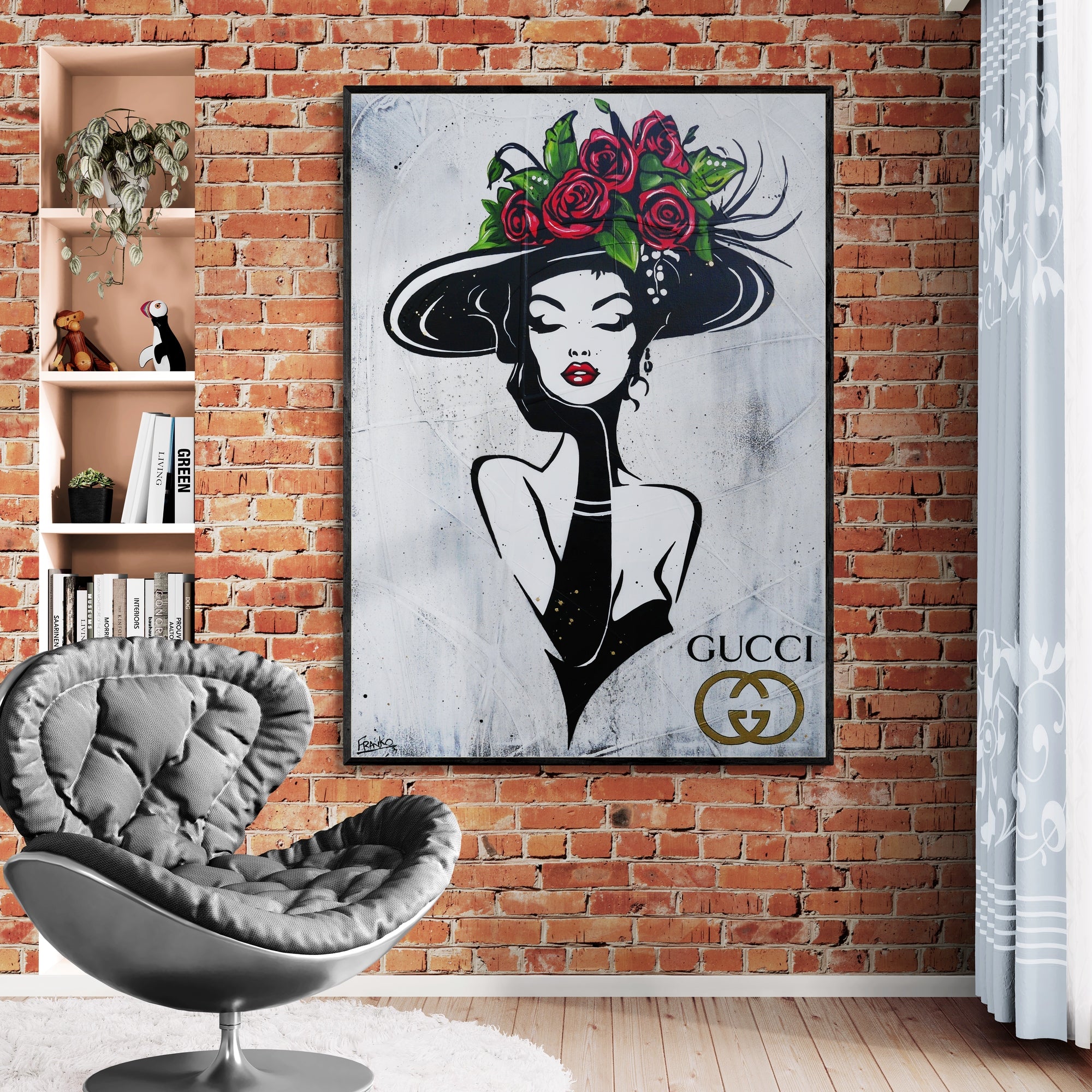 Roses Inc. 100cm x 140cm Textured Urban Pop Art Painting-Urban Pop Art-[Franko_Artist]-[Australian_artist]-[Gold_Coast]-[Brisbane]-[modern]-[contemporary]-[original]-[Large_artwork]-[The_Block]-[Dream_Homes]-[ideas]-[Grand_Designs]-[Art_Lover]-Franklin Art Studio
