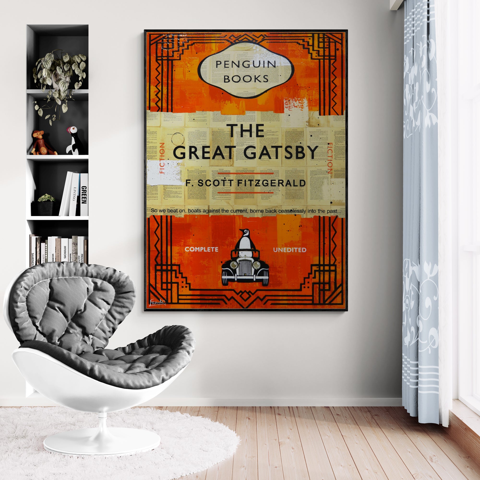 The Greatest 140cm x 100cm Urban Pop Book Club Painting-book club-[Franko_Artist]-[Australian_artist]-[Gold_Coast]-[Brisbane]-[modern]-[contemporary]-[original]-[Large_artwork]-[The_Block]-[Dream_Homes]-[ideas]-[Grand_Designs]-[Art_Lover]-Franklin Art Studio
