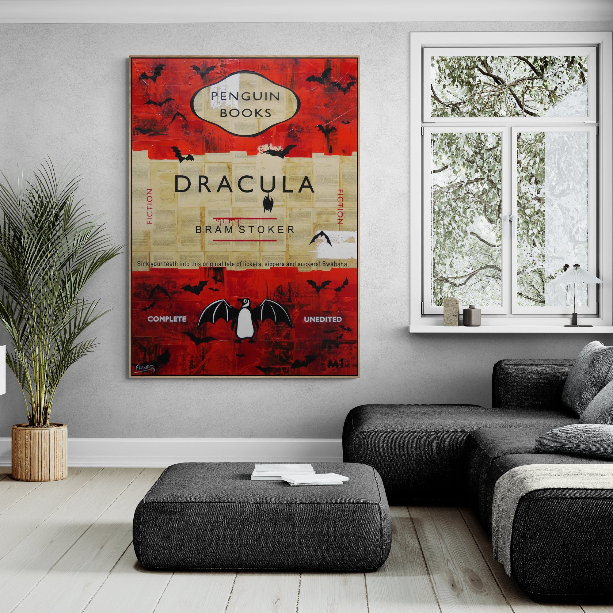 Sink your teeth 100cm x 140cm Dracula Urban Pop Book Club Painting