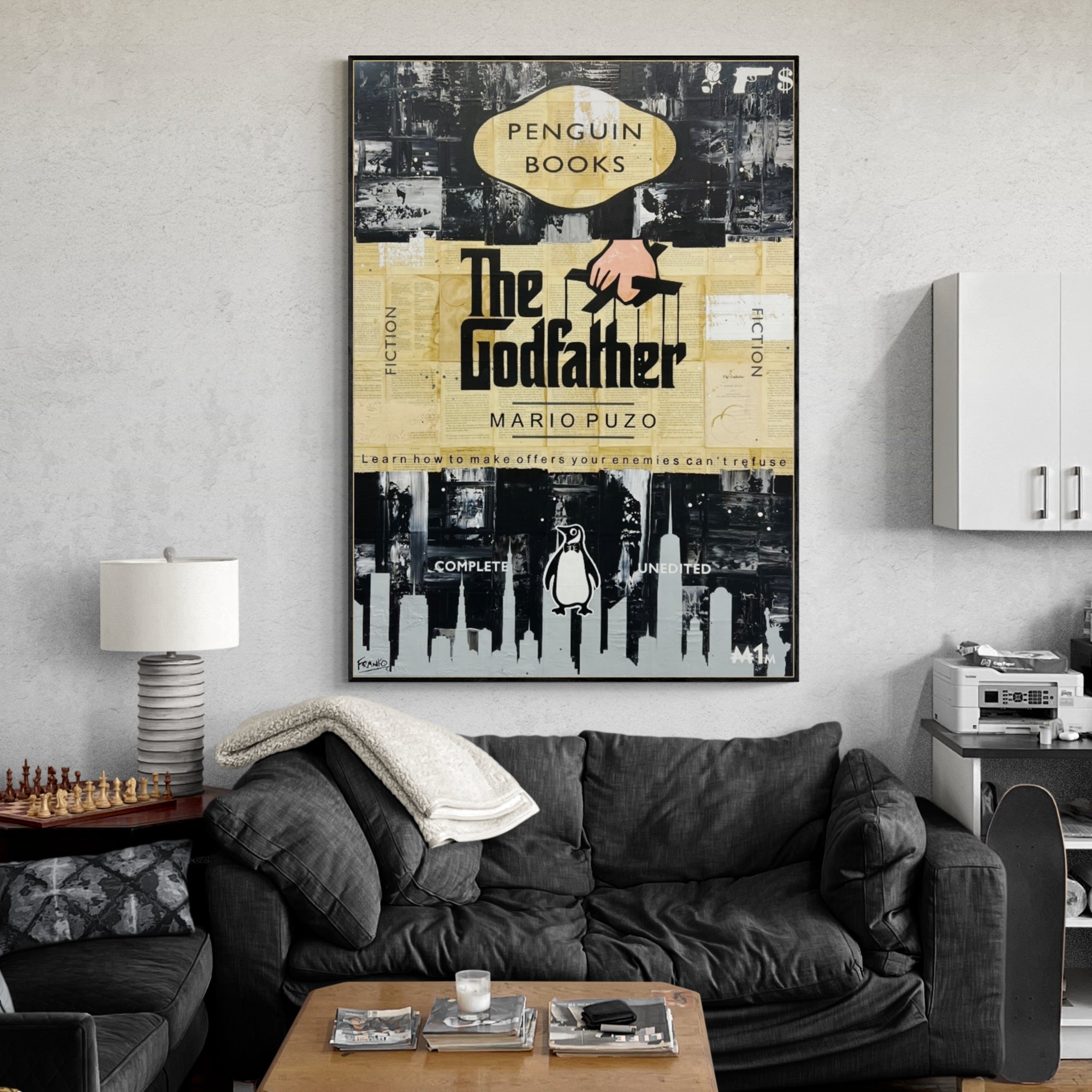 update alt-text with template Italian God 140cm x 100cm Urban Pop Book Club Painting-book club-[Franko_Artist]-[The_Block]-[Dream_Homes]-[ideas]- [Grand_Designs]-Franklin Art Studio