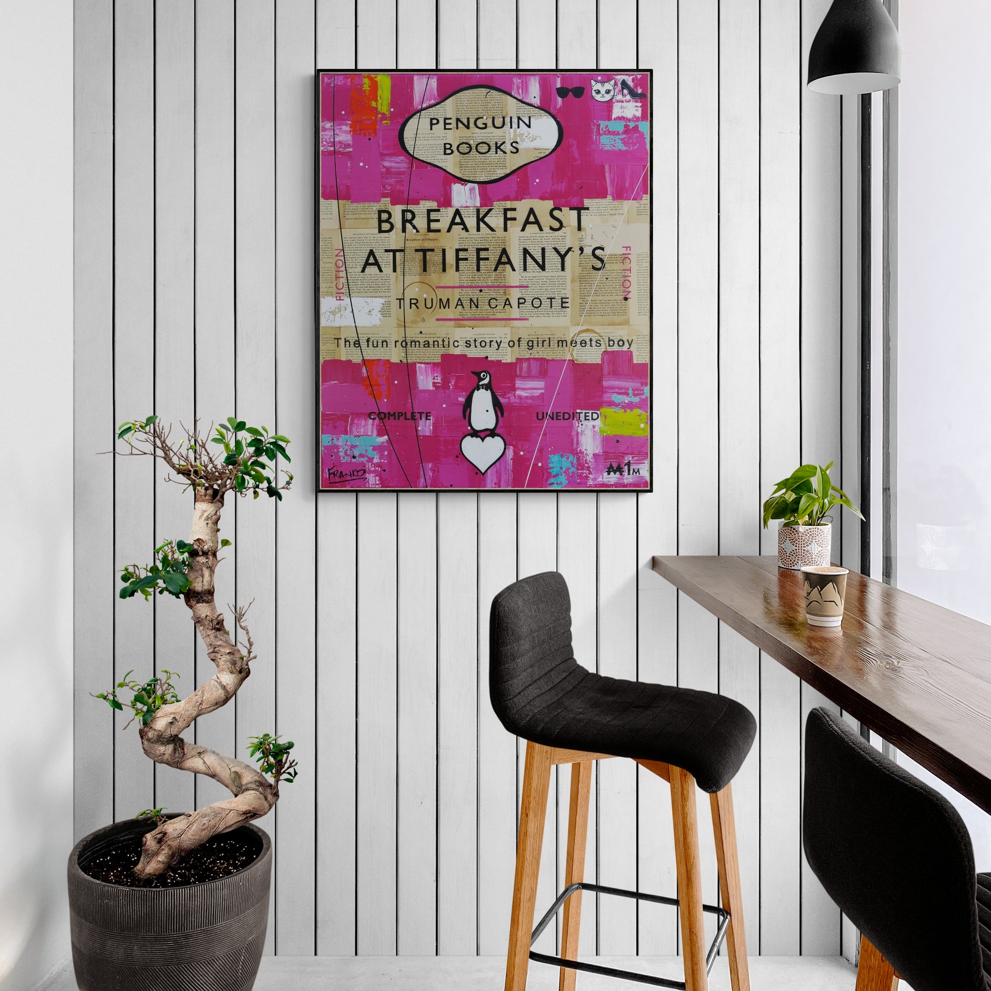 Tiffany's 60cm x 75cm Urban Pop Book Club Painting (SOLD)-book club-[Franko_Artist]-[The_Block]-[Dream_Homes]-[ideas]-[Grand_Designs]-[Art_Lover]-Franklin Art Studio