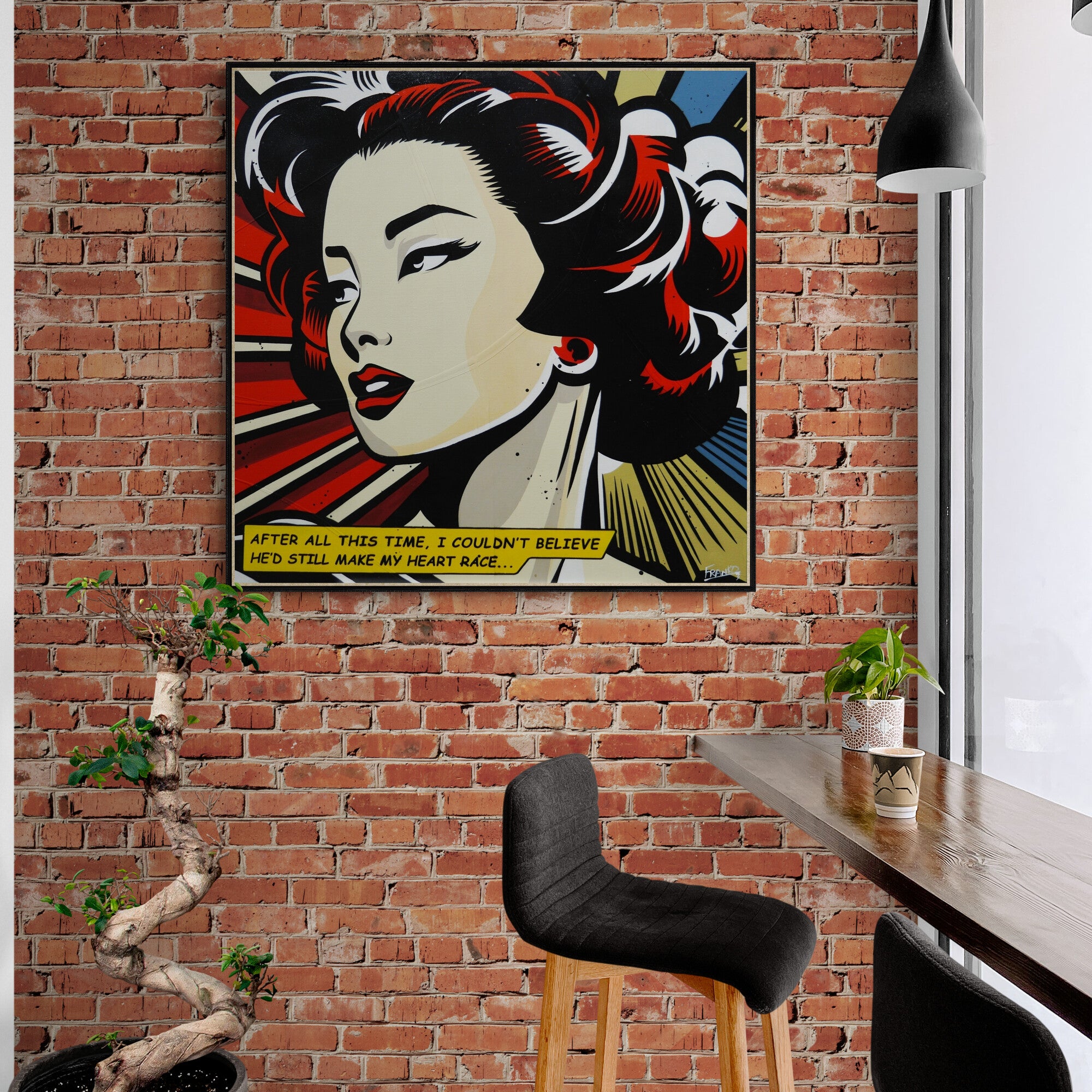 Racing Hearts 100cm x 100cm Classic Pop Art Painting