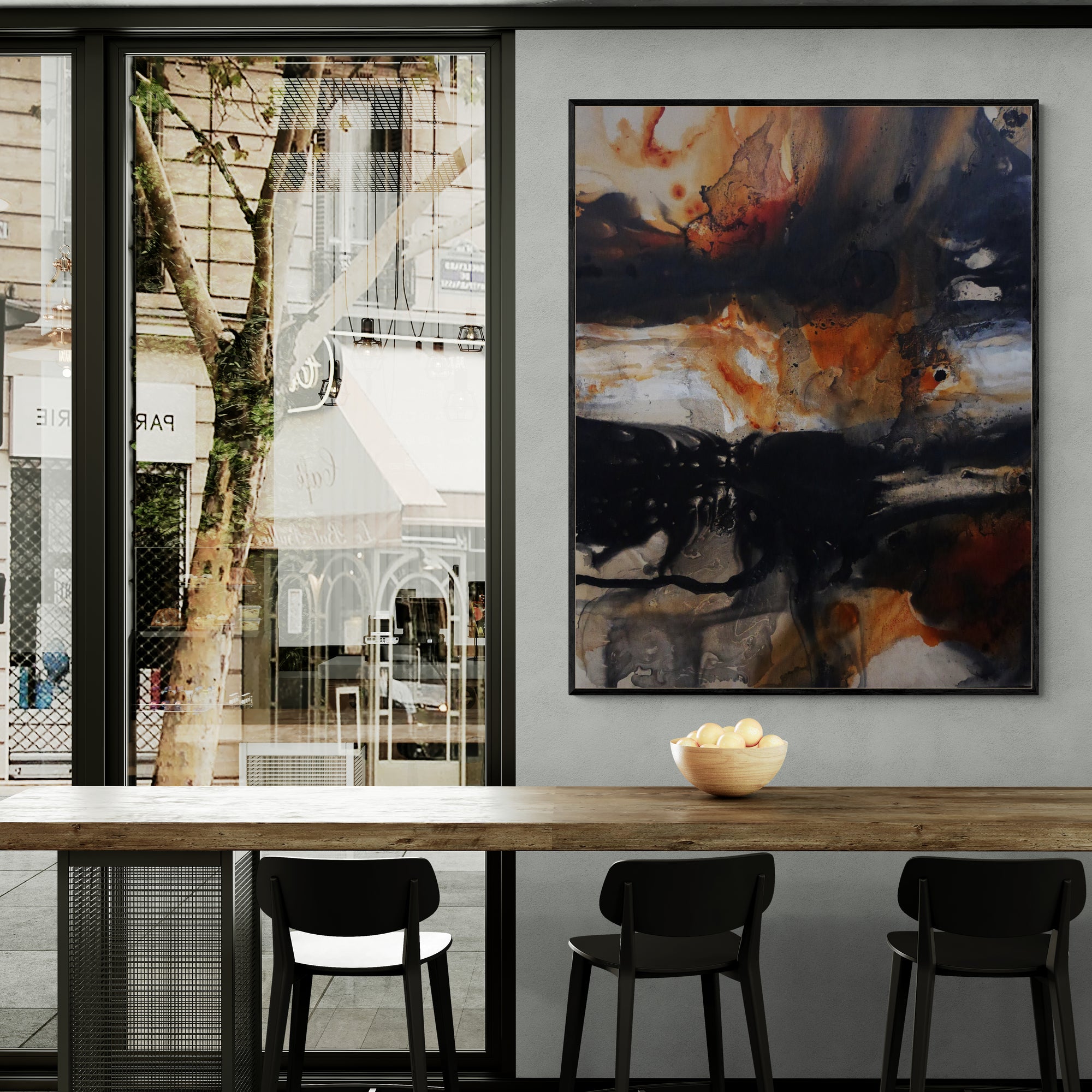 Refined 944 120cm x 150cm Rust Black White Cream and Grey textured Abstract Painting (SOLD)-Abstract-[Franko_Artist]-[Australian_artist]-[Gold_Coast]-[Brisbane]-[modern]-[contemporary]-[original]-[Large_artwork]-[The_Block]-[Dream_Homes]-[ideas]-[Grand_Designs]-[Art_Lover]-Franklin Art Studio