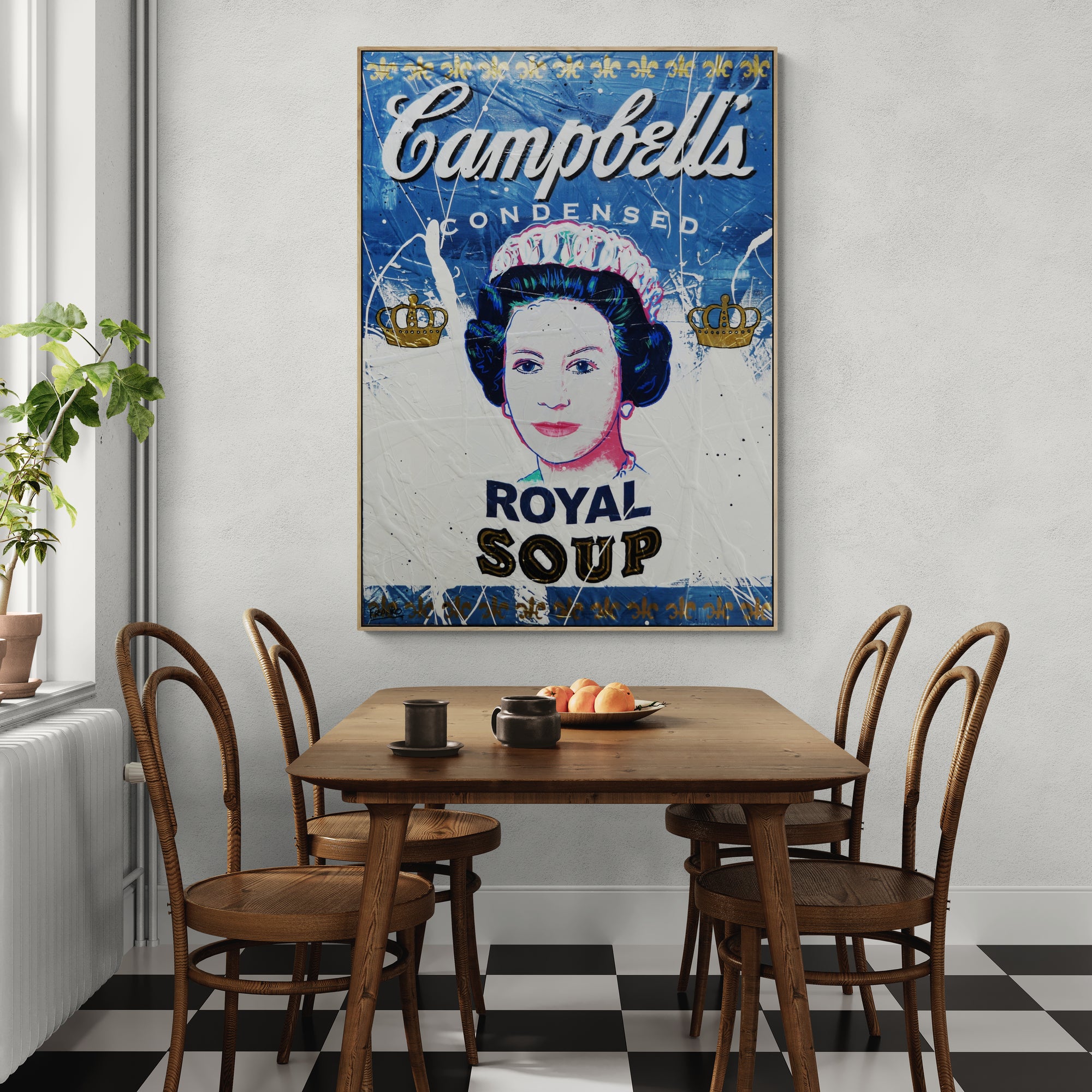 update alt-text with template Royalty 100cm x 140cm Campbell's Soup Textured Urban Pop Art Painting-Urban Pop Art-[Franko_Artist]-[The_Block]-[Dream_Homes]-[ideas]- [Grand_Designs]-Franklin Art Studio
