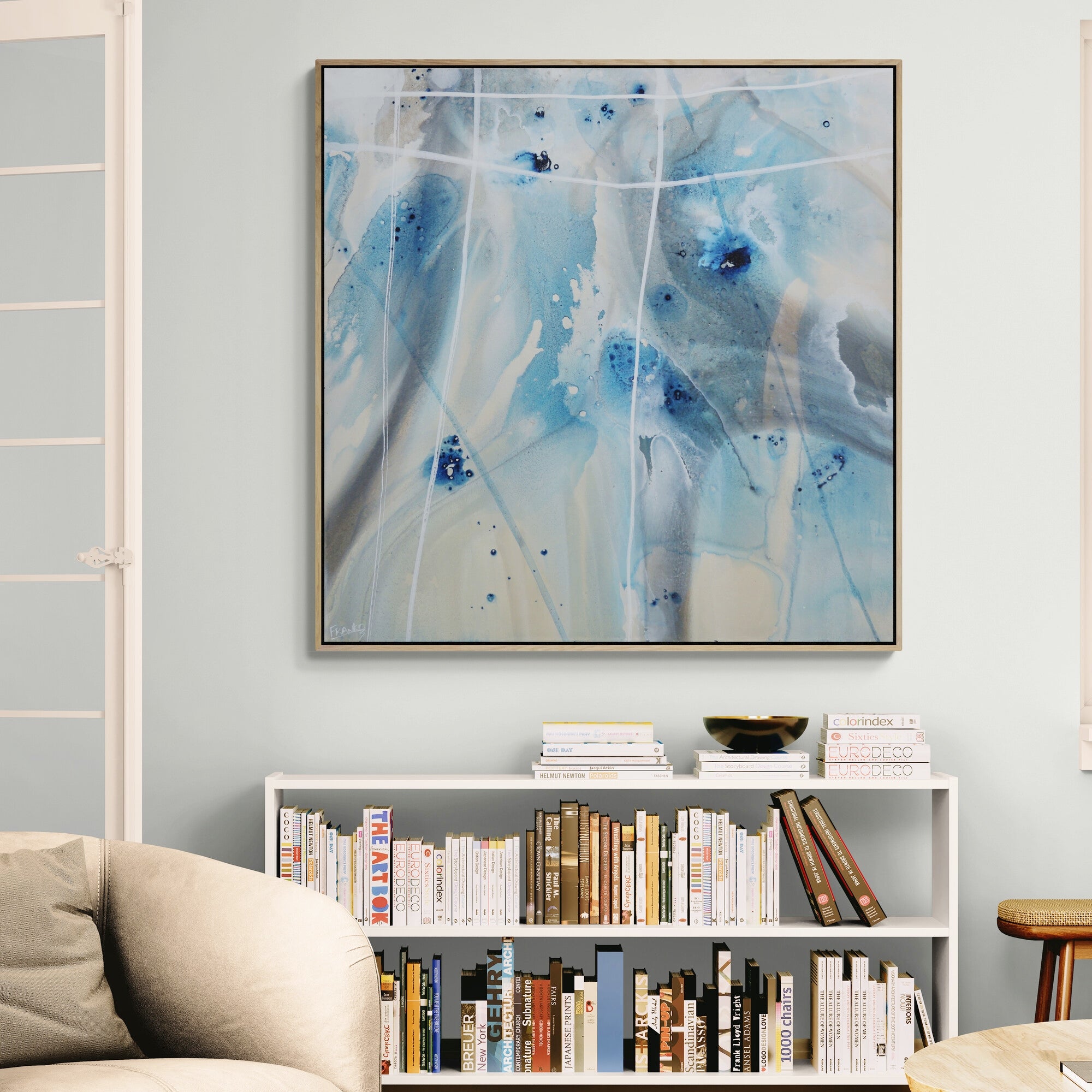 Refined 41 120cm x 120cm Blended Ink Abstract Painting-Abstract-[Franko_Artist]-[Australian_artist]-[Gold_Coast]-[Brisbane]-[modern]-[contemporary]-[original]-[Large_artwork]-[The_Block]-[Dream_Homes]-[ideas]-[Grand_Designs]-[Art_Lover]-Franklin Art Studio