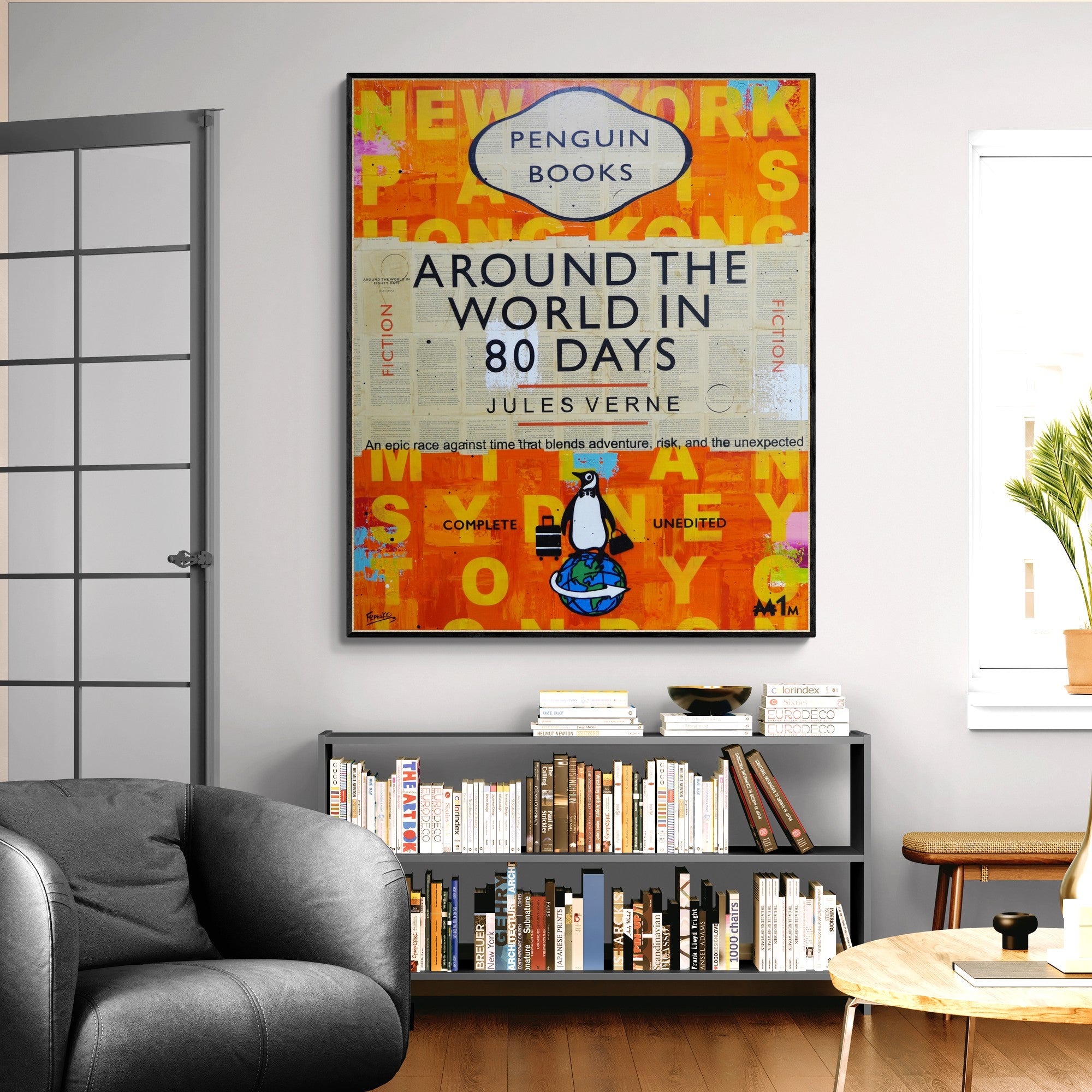 Traveler 100cm x 120cm Urban Pop Book Club Painting