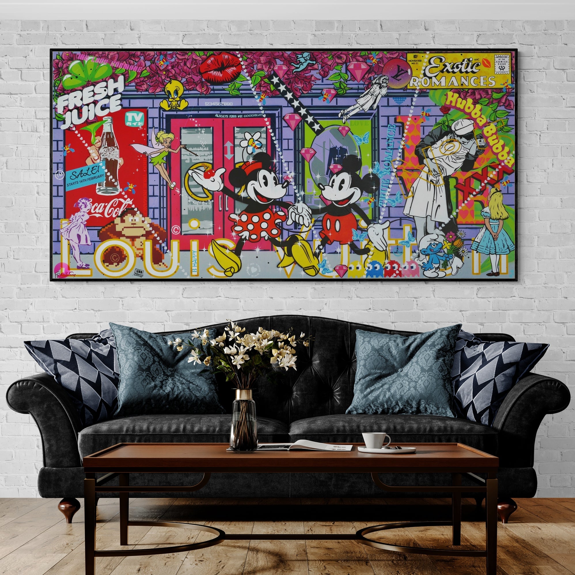 True Romance 200cm x 100cm Romantic Textured Urban Pop Art Painting-Urban Pop Art-[Franko_Artist]-[Australian_artist]-[Gold_Coast]-[Brisbane]-[modern]-[contemporary]-[original]-[Large_artwork]-[The_Block]-[Dream_Homes]-[ideas]-[Grand_Designs]-[Art_Lover]-Franklin Art Studio