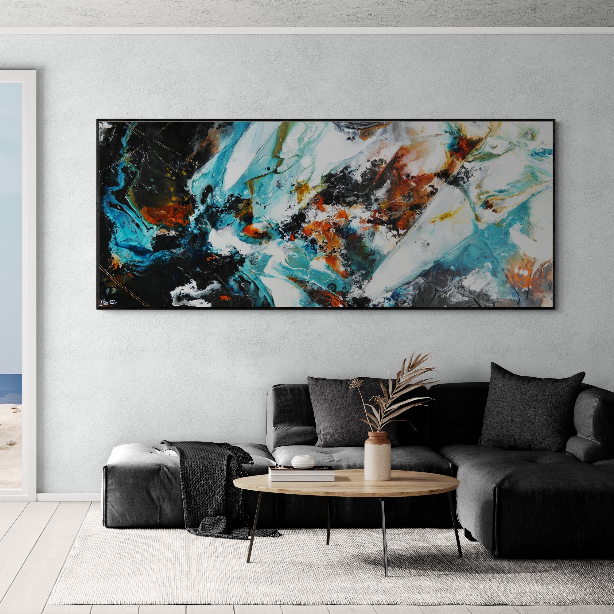 Rusted Perspective 240cm x 100cm Textured Abstract Painting (SOLD)-Abstract-[Franko_Artist]-[Australian_artist]-[Gold_Coast]-[Brisbane]-[modern]-[contemporary]-[original]-[Large_artwork]-[The_Block]-[Dream_Homes]-[ideas]-[Grand_Designs]-[Art_Lover]-Franklin Art Studio