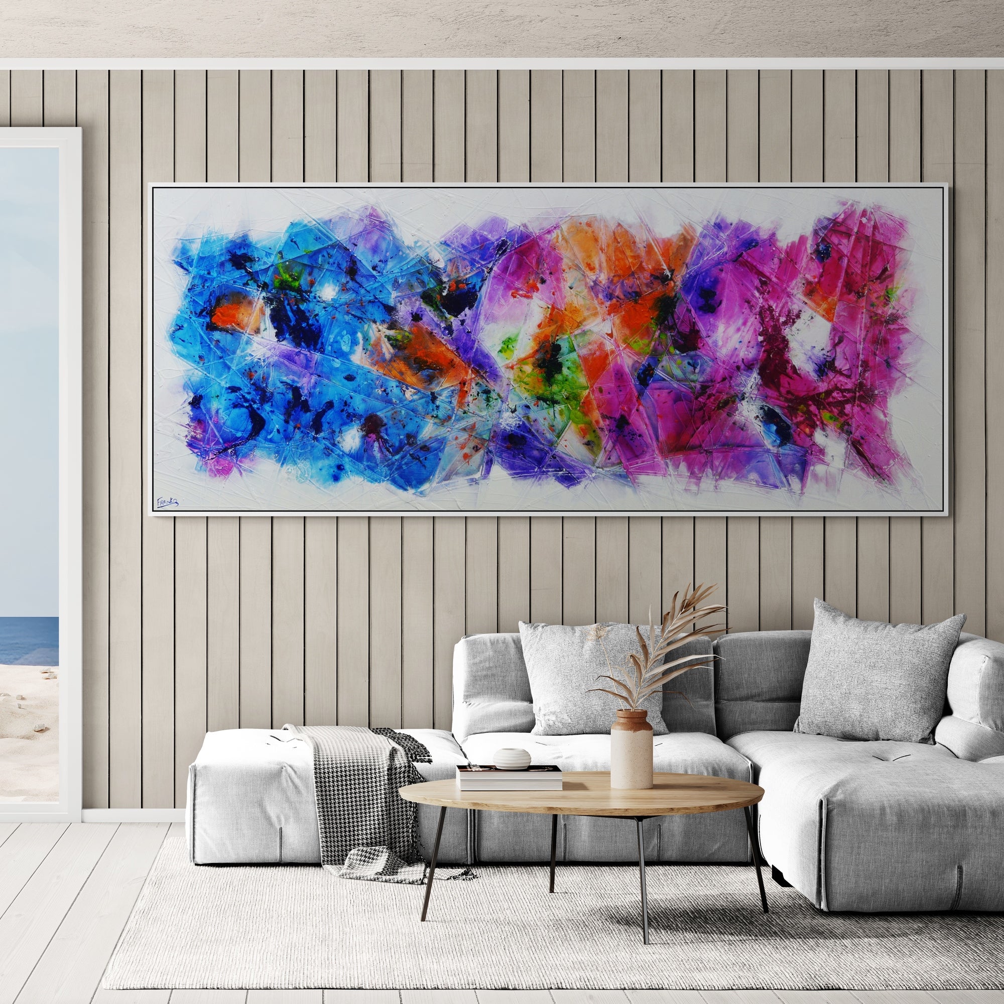 update alt-text with template Velvet Bouquet 240cm x 100cm Textured Abstract Painting-Abstract-[Franko_Artist]-[The_Block]-[Dream_Homes]-[ideas]- [Grand_Designs]-Franklin Art Studio