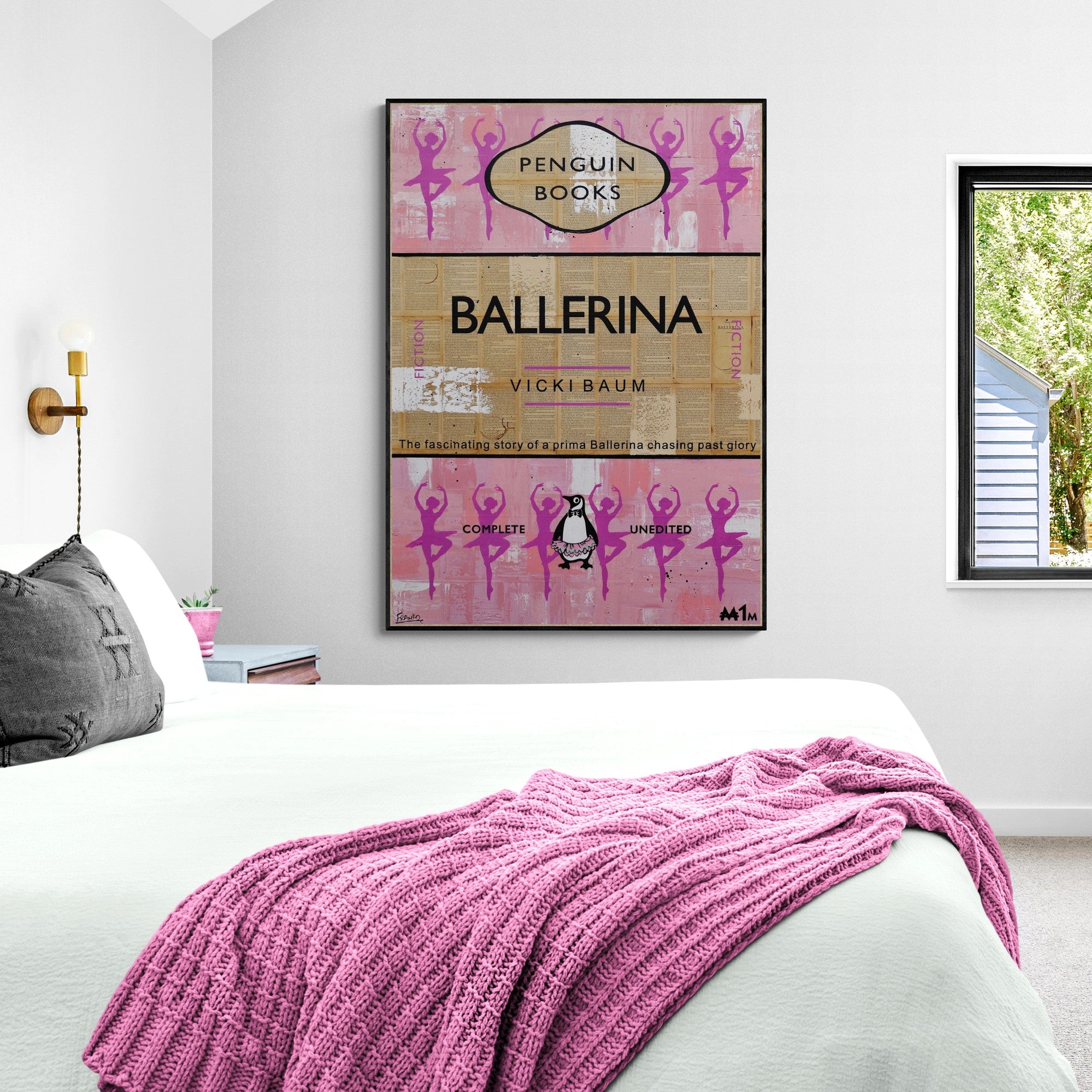 Prima 140cm x 100cm Ballerina Urban Pop Book Club Painting