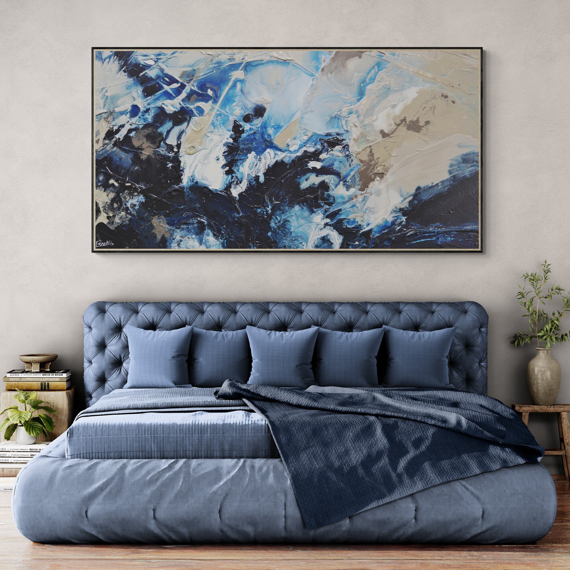 The Tempest 190cm x 100cm Textured Abstract Painting (SOLD)