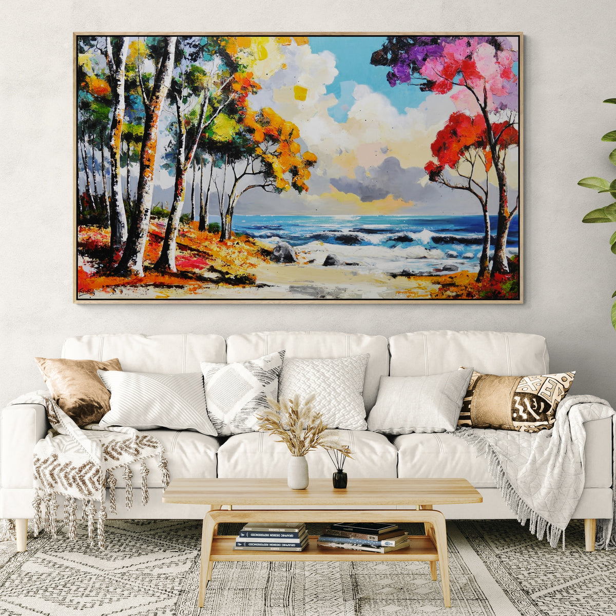 Chasing Sunsets 200cm x 120cm FRAMED Australian Landscape Textured Abstract Realism Painting
