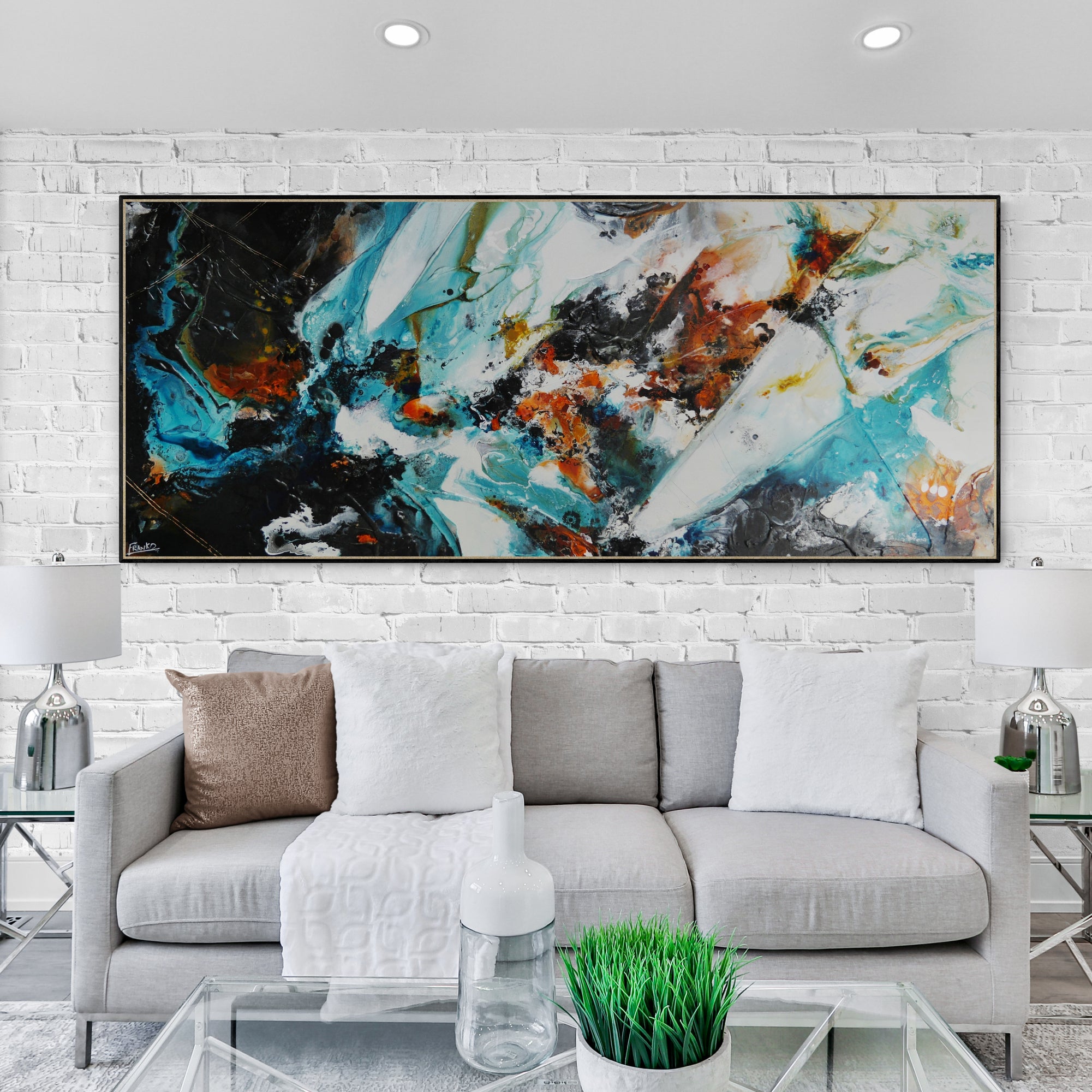 Rusted Perspective 240cm x 100cm Textured Abstract Painting (SOLD)-Abstract-[Franko_Artist]-[The_Block]-[Dream_Homes]-[ideas]-[Grand_Designs]-[Art_Lover]-Franklin Art Studio