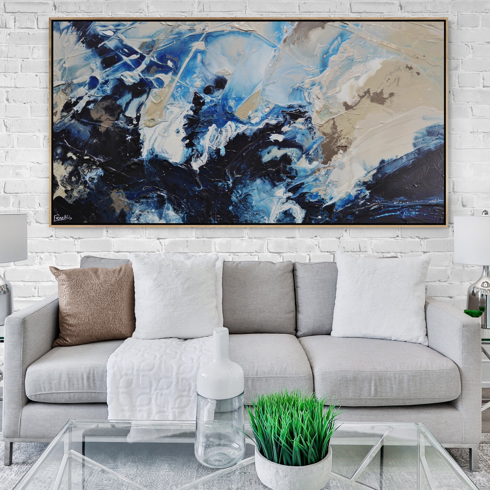 The Tempest 190cm x 100cm Textured Abstract Painting (SOLD)